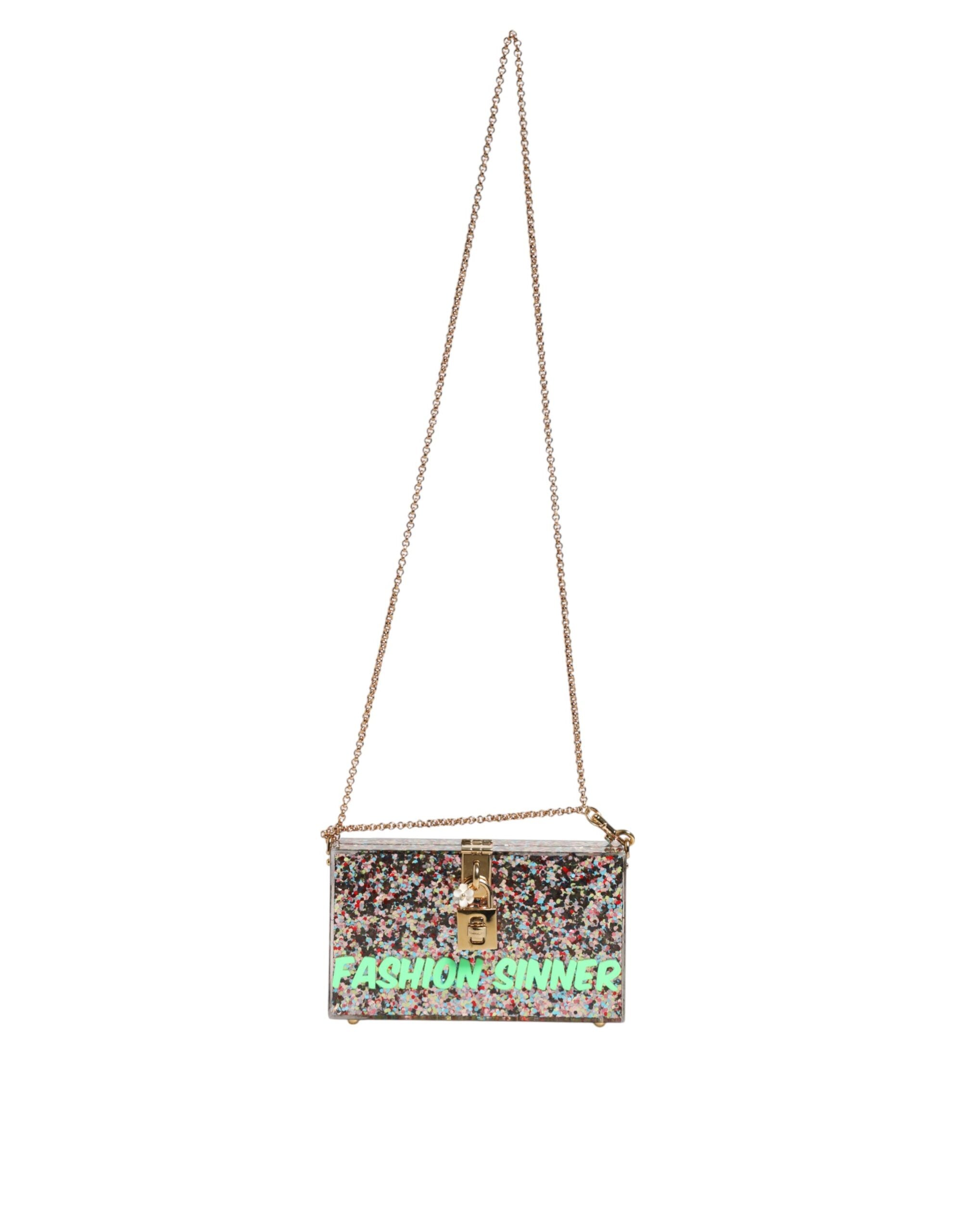 Vícebarevná třpytivá crossbody kabelka PurseBox Fashion Sinner