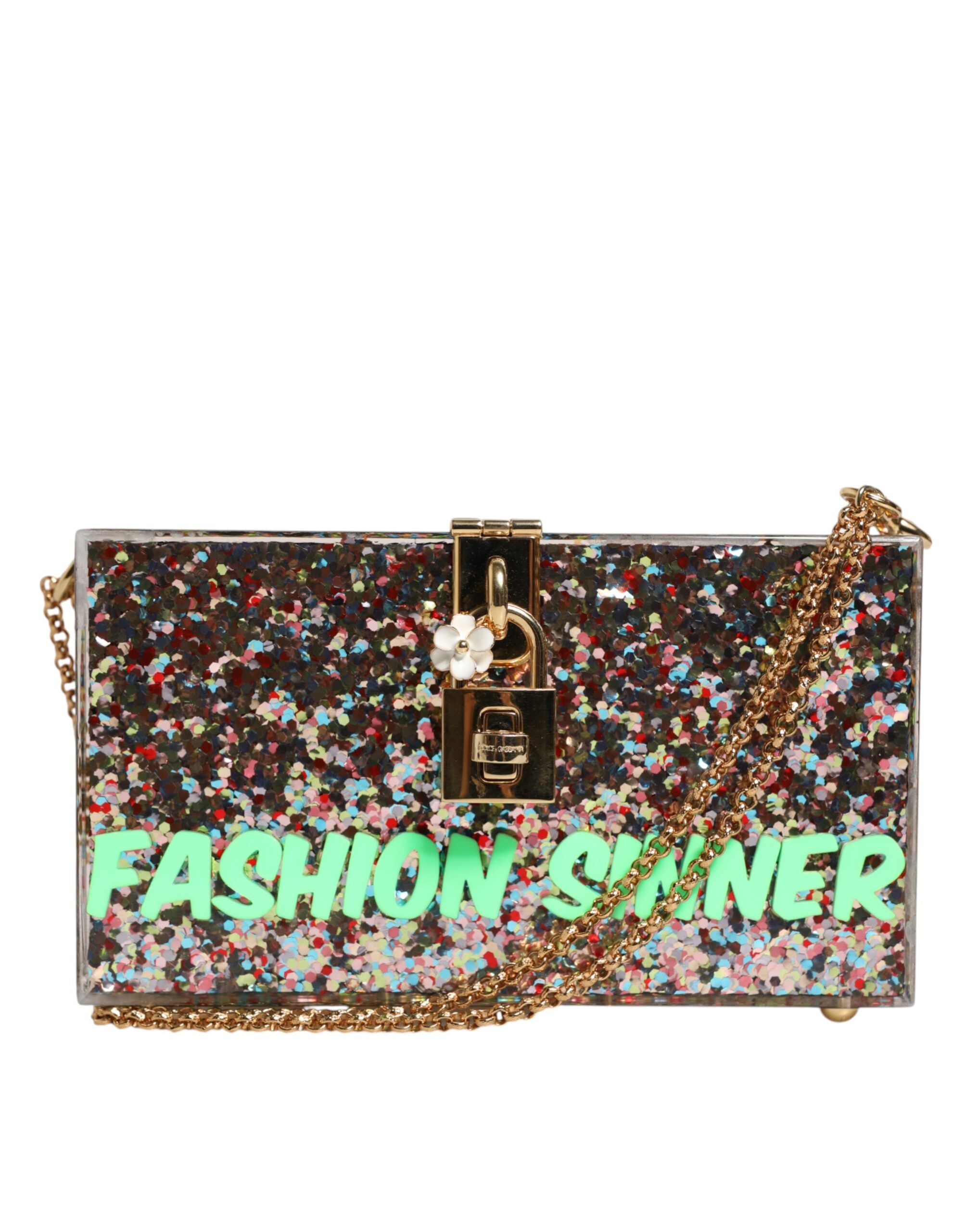 Vícebarevná třpytivá crossbody kabelka PurseBox Fashion Sinner