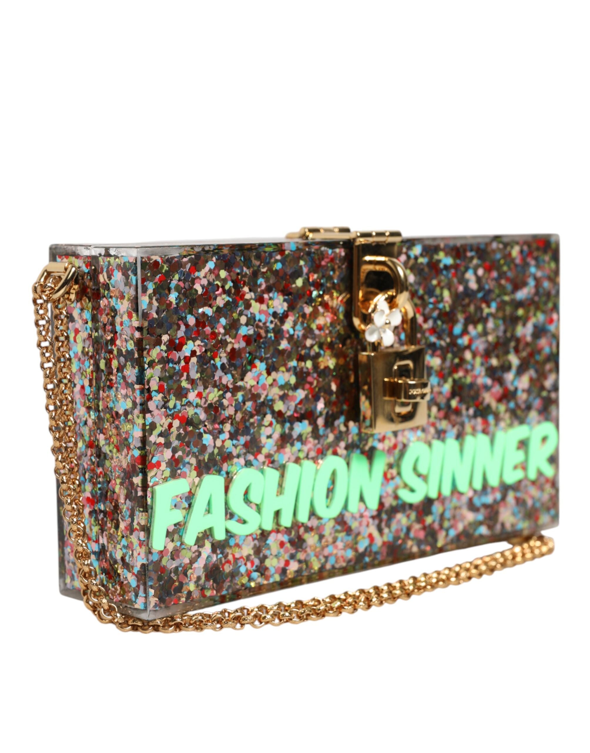 Vícebarevná třpytivá crossbody kabelka PurseBox Fashion Sinner