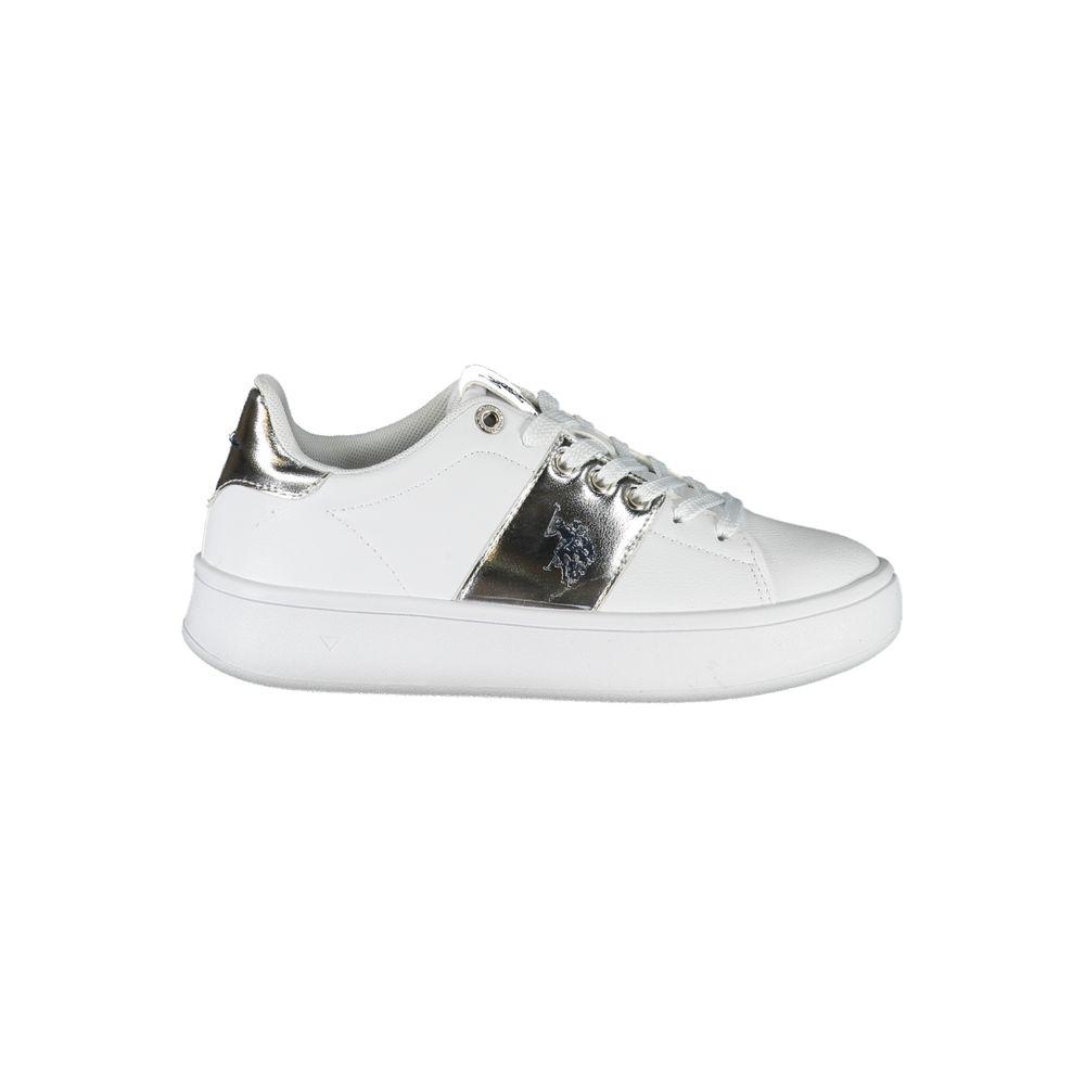White Polyester Sneaker