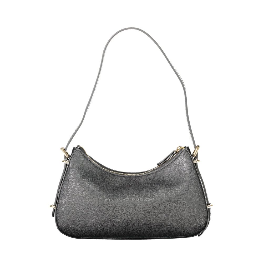 Black Polyethylene Women Handbag