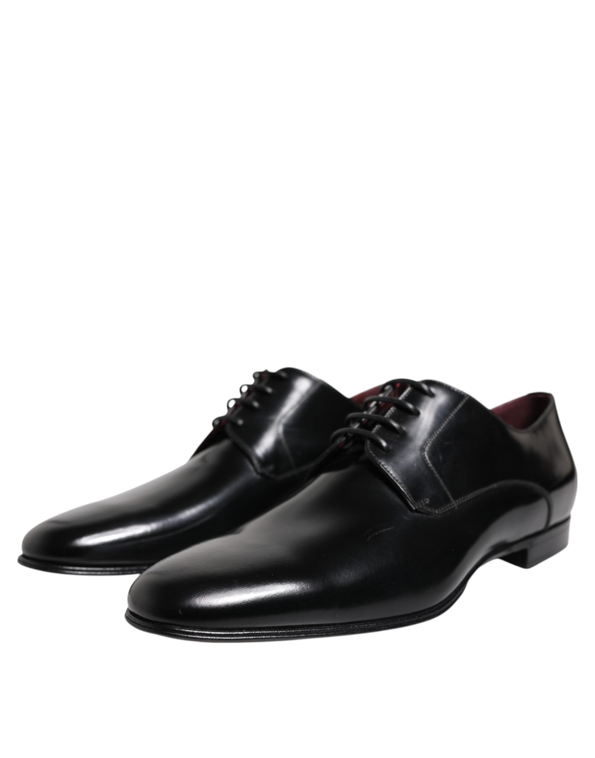 Pánské elegantní černé kožené derby boty
