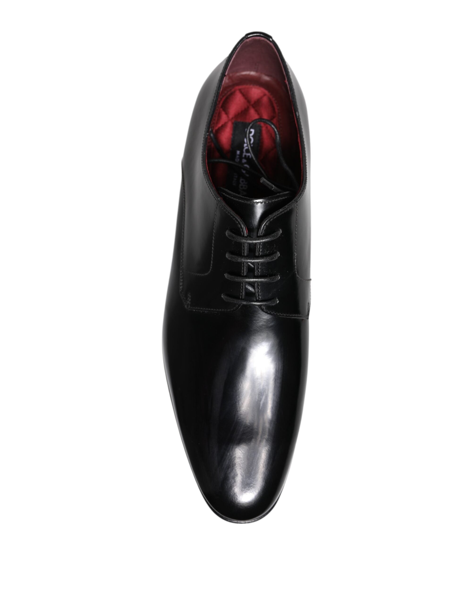 Pánské elegantní černé kožené derby boty