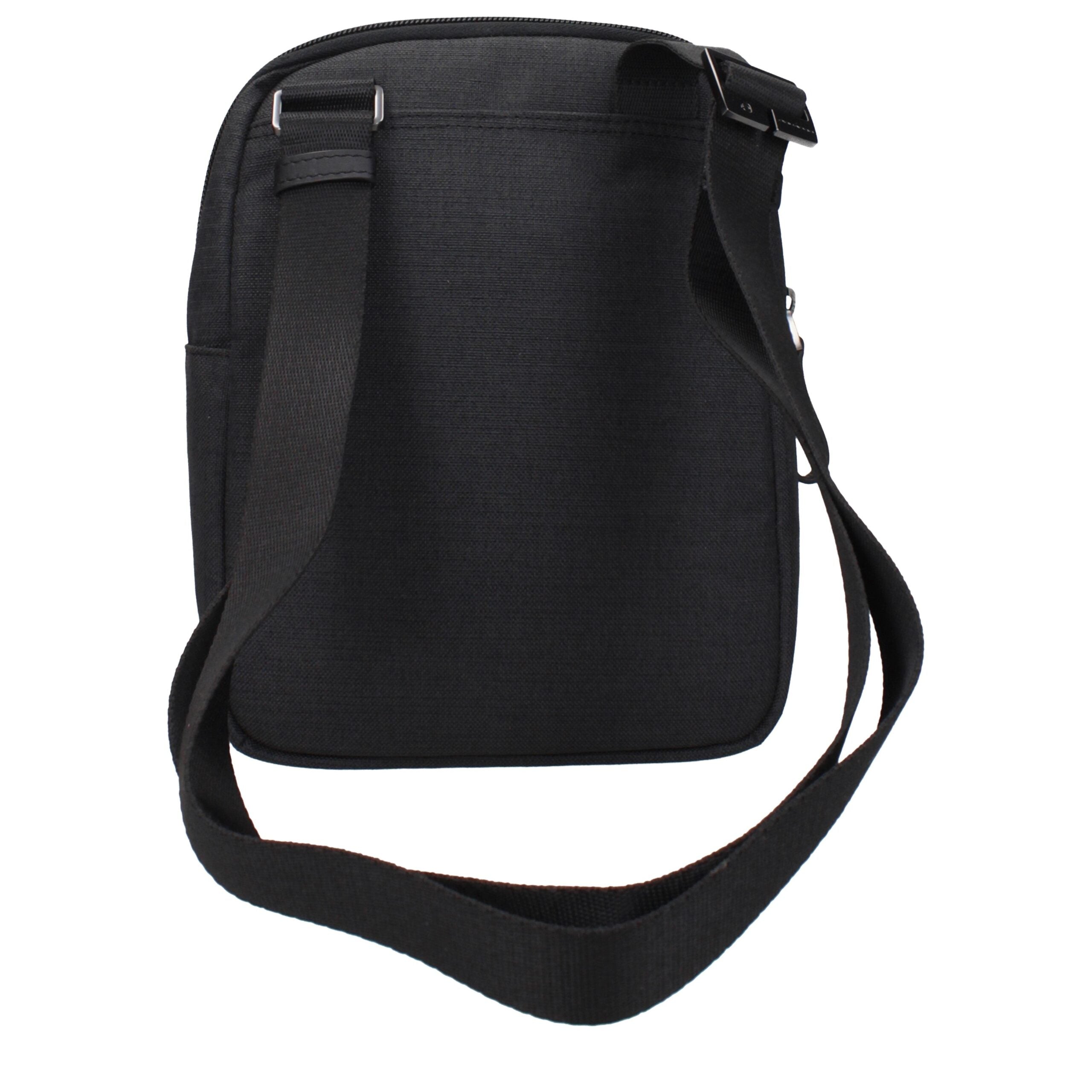Black Fabric Crossbody Bag