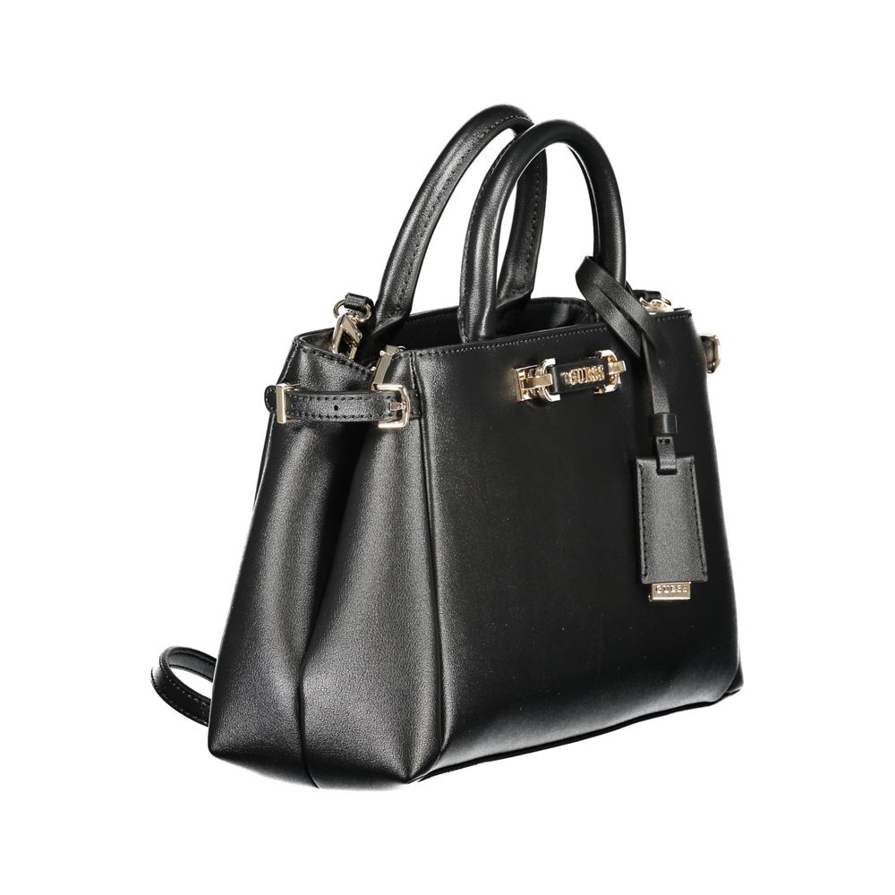 Black Polyethylene Women Handbag