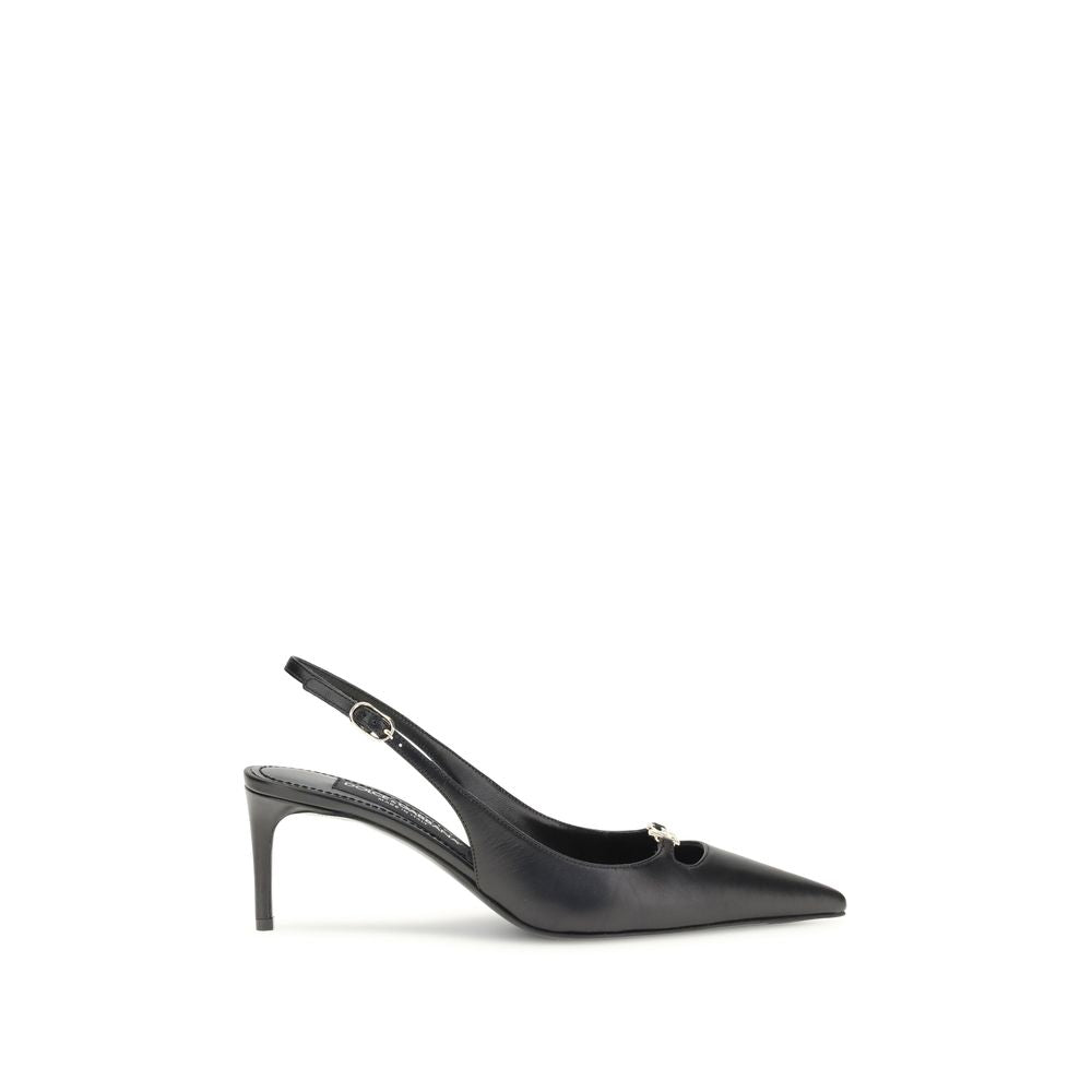 Black Goatskin High Heel Pumps