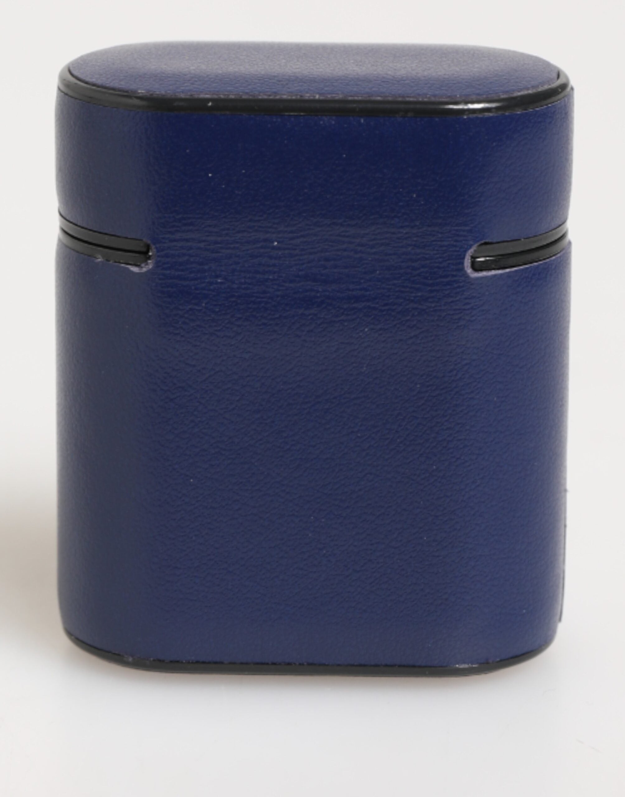 Pánské pouzdro na Airpods v modrém koženém pouzdře s logem