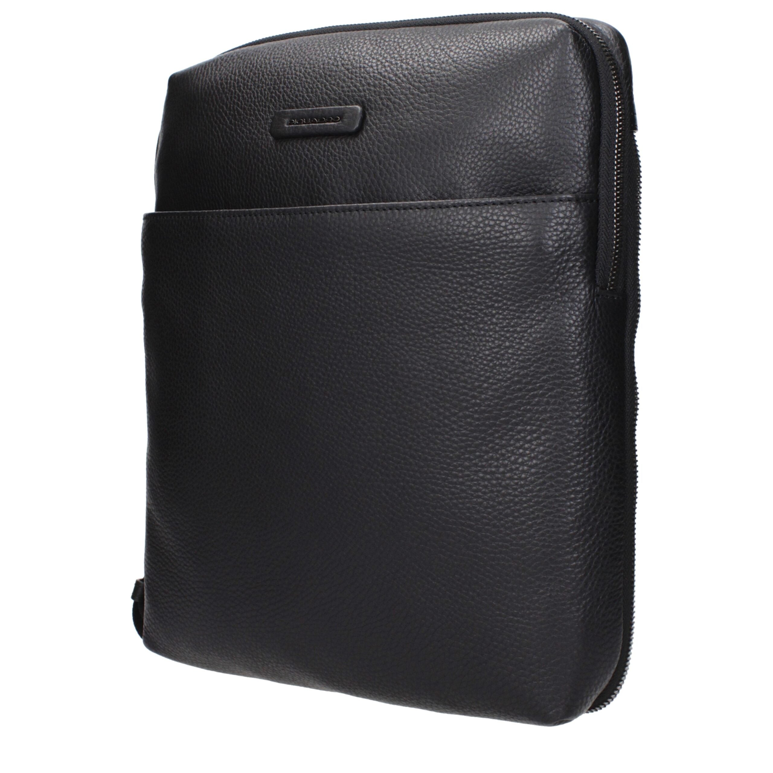 Černé kožené crossbody kabelky