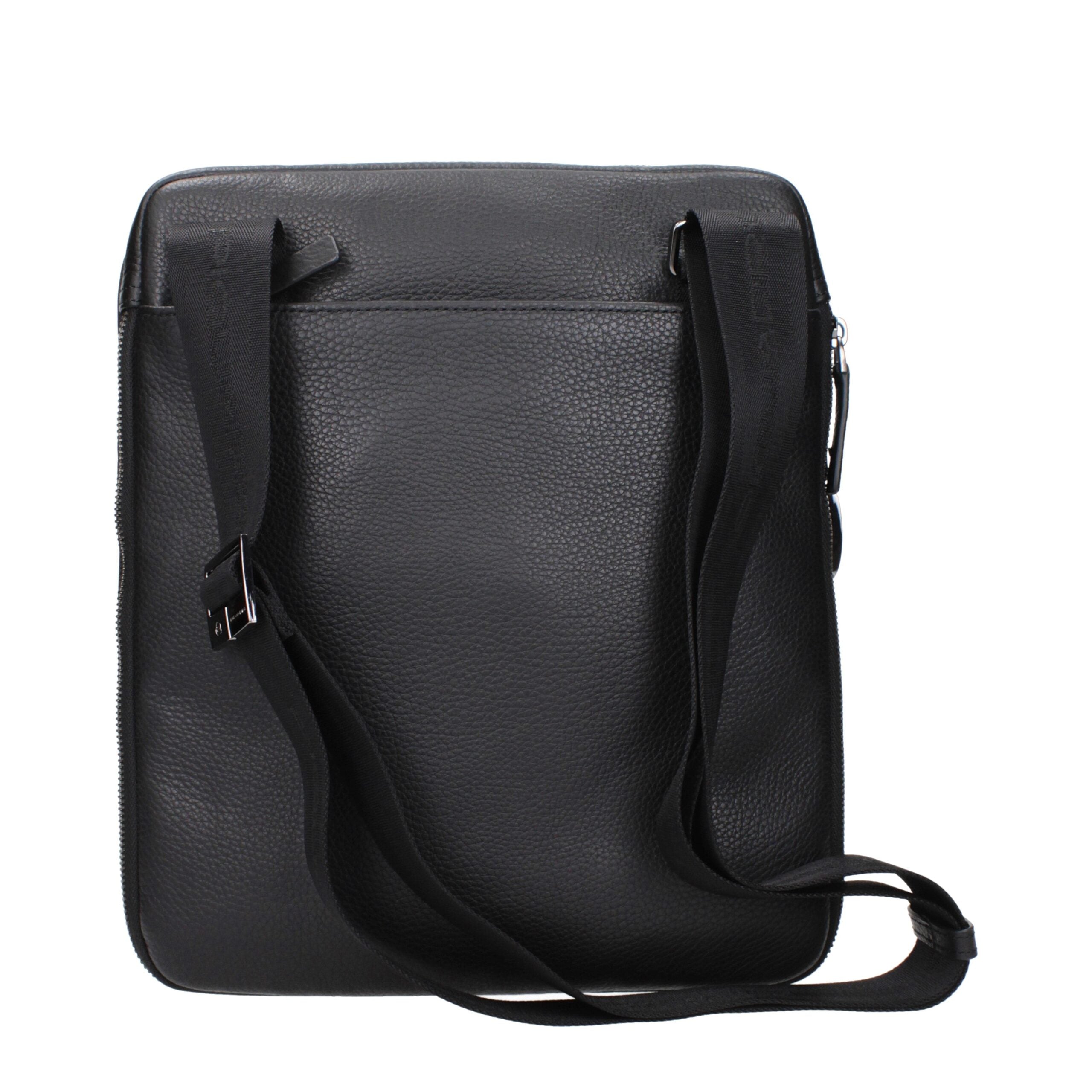 Černé kožené crossbody kabelky