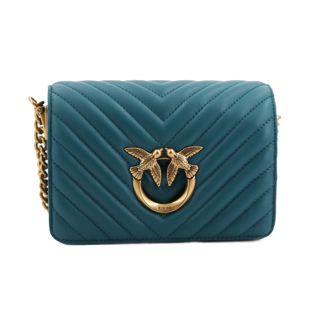 Modrá telecí kožená crossbody kabelka
