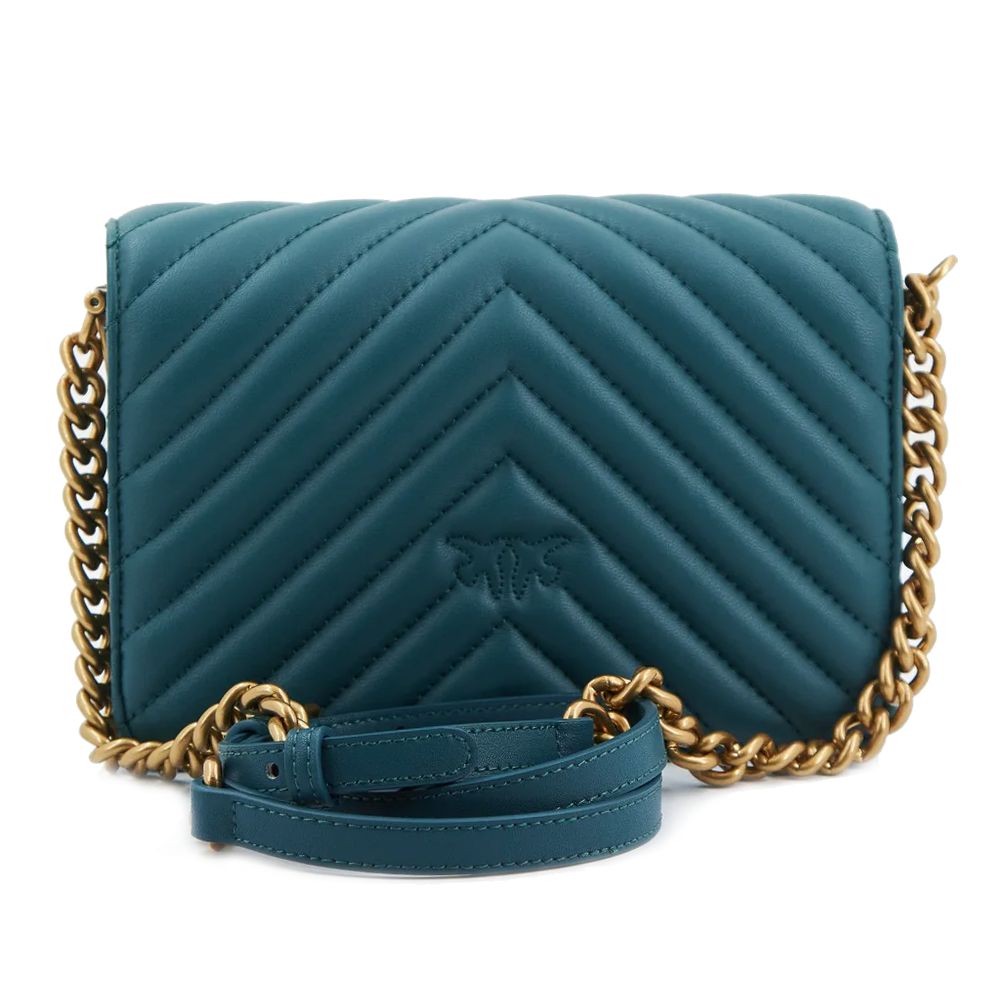 Modrá telecí kožená crossbody kabelka