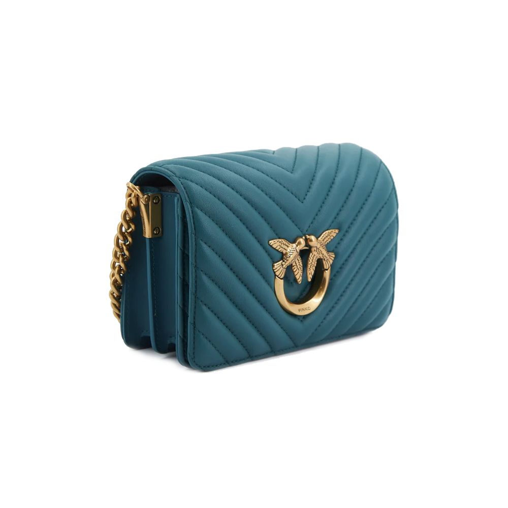 Modrá telecí kožená crossbody kabelka