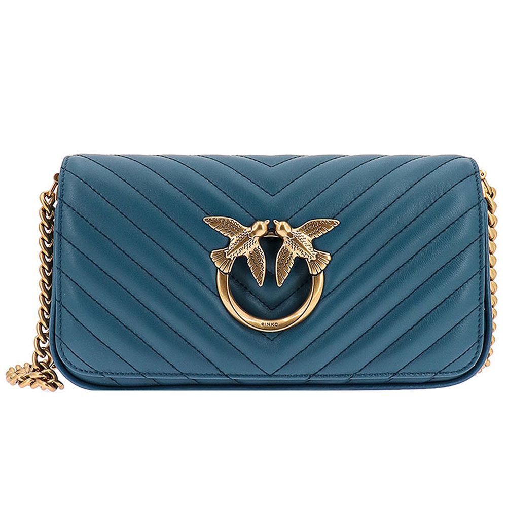 Modrá telecí kožená crossbody kabelka
