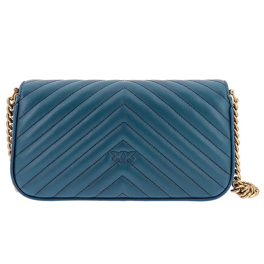 Modrá telecí kožená crossbody kabelka