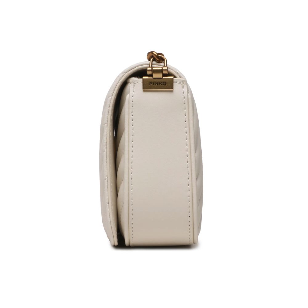 Bílá telecí kožená crossbody kabelka