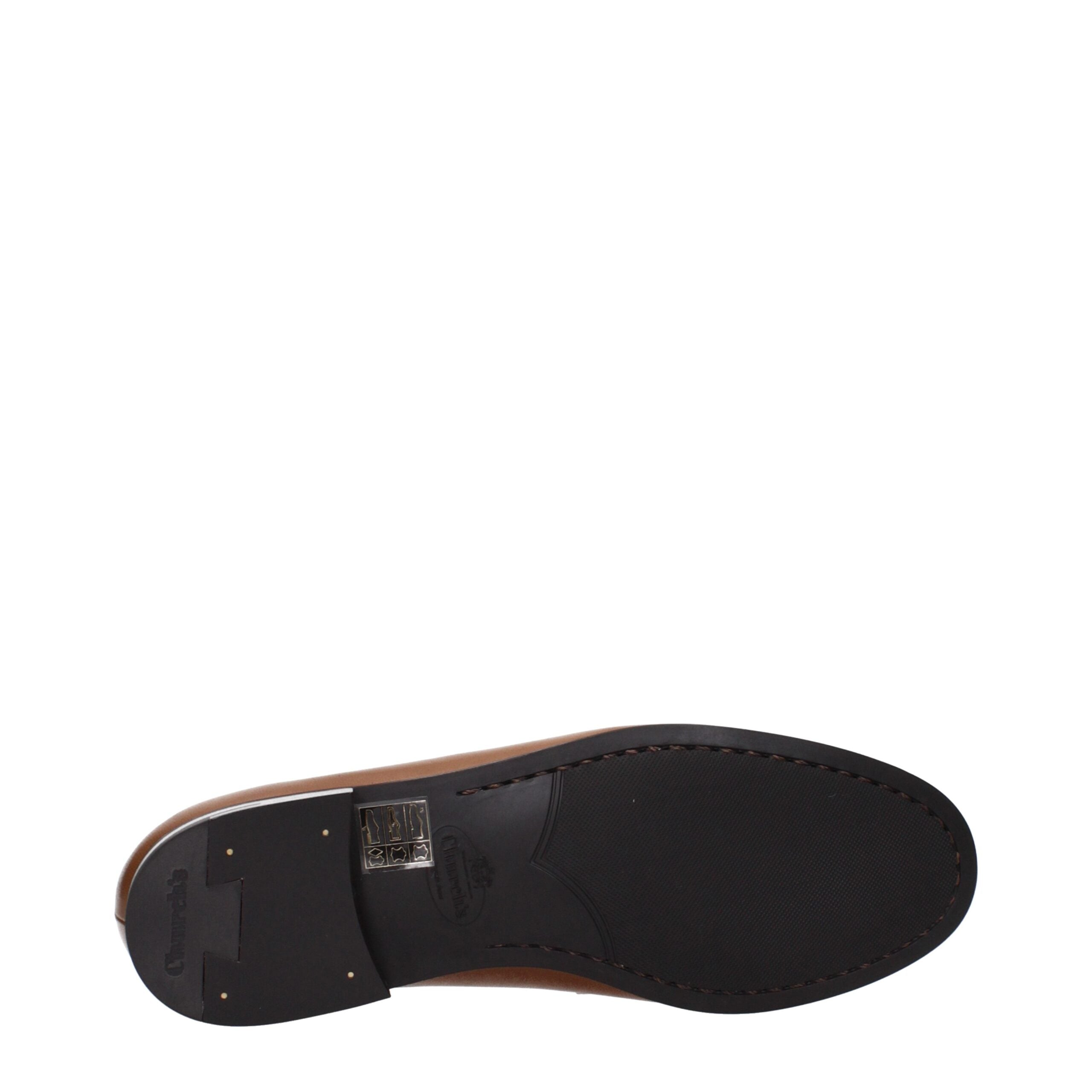 Brown Leather Slip-On Loafers