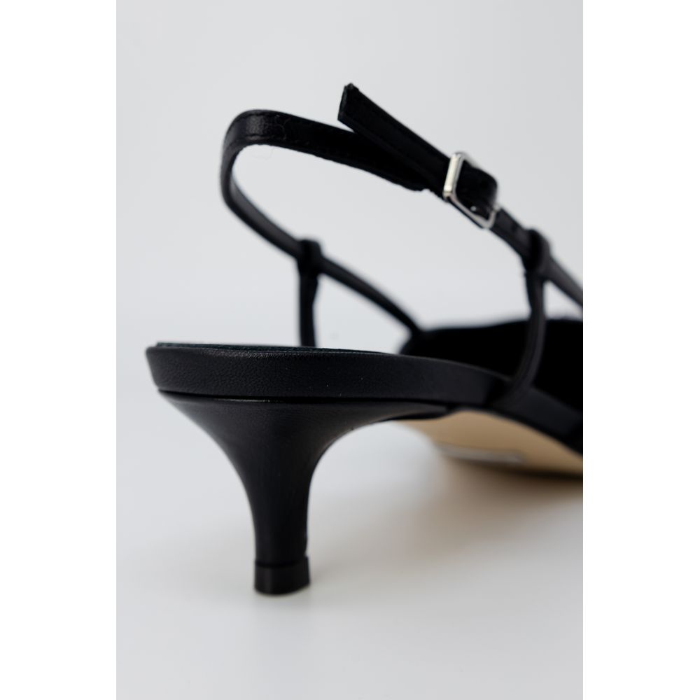 Black Polyester High Heel