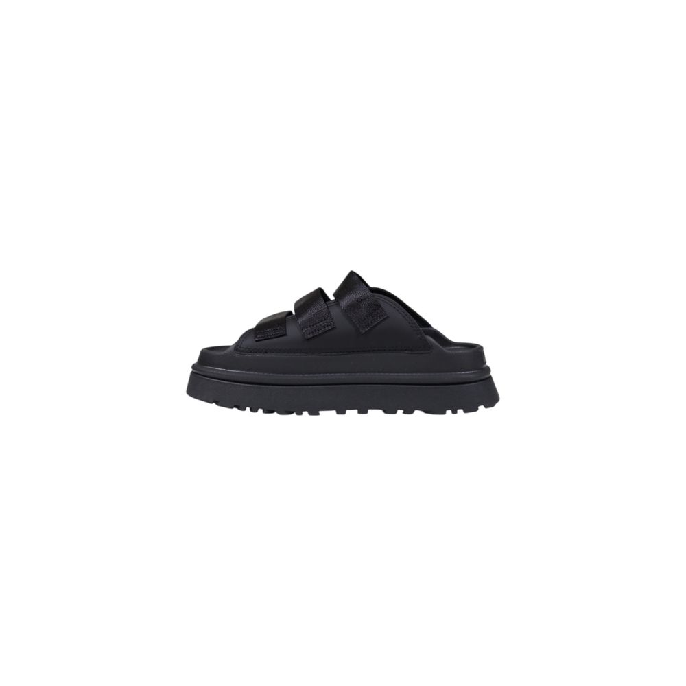 Black Artificial Leather Platform