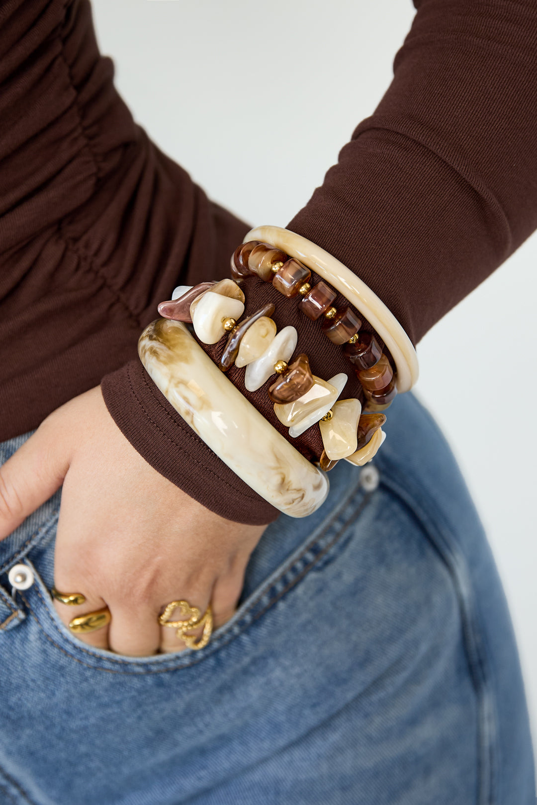 Acrylic Beaded Bracelets Beads Simple Daily Simple Series Women's jewelry