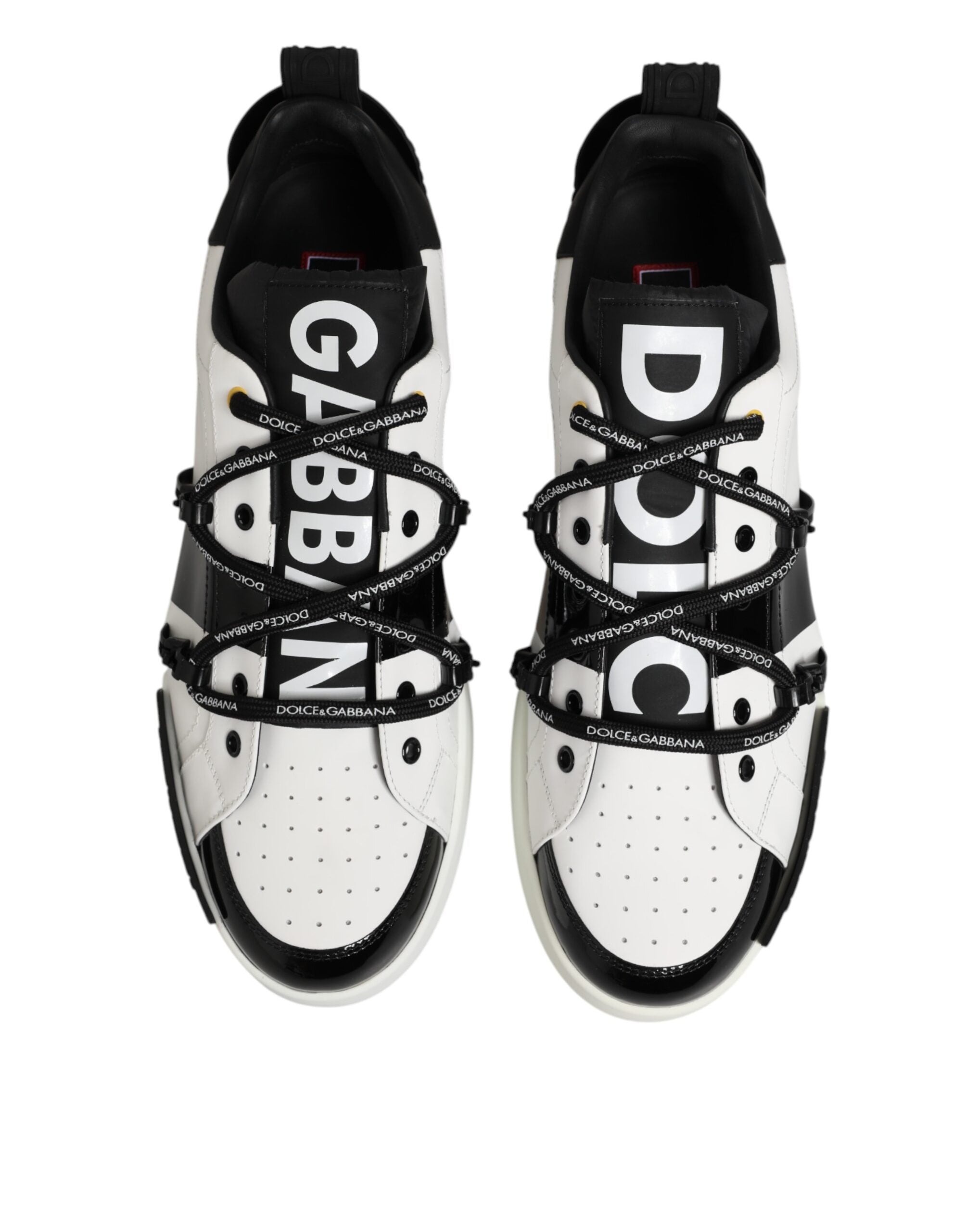 White Leather Logo Portofino Sneakers Shoes