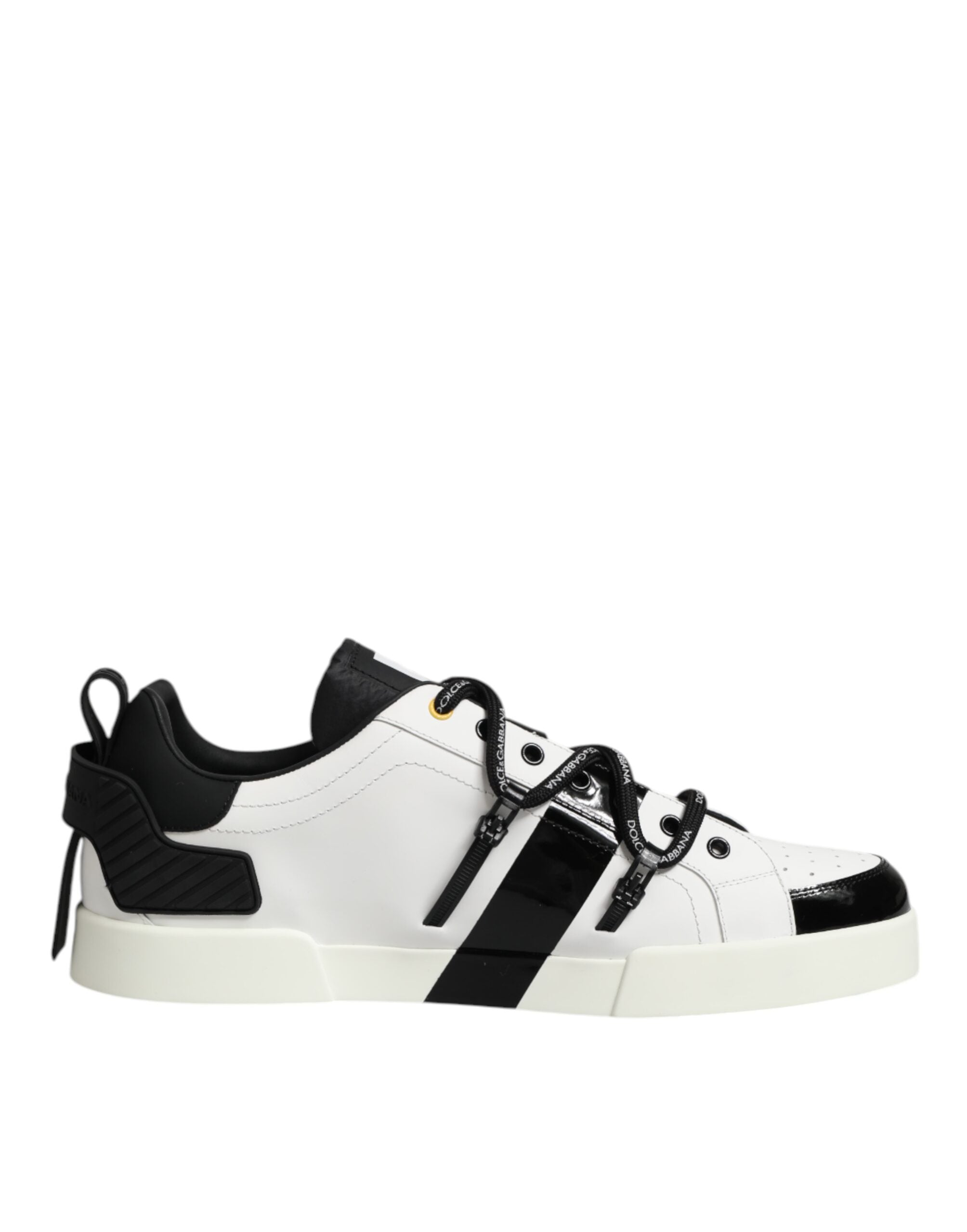 White Leather Logo Portofino Sneakers Shoes
