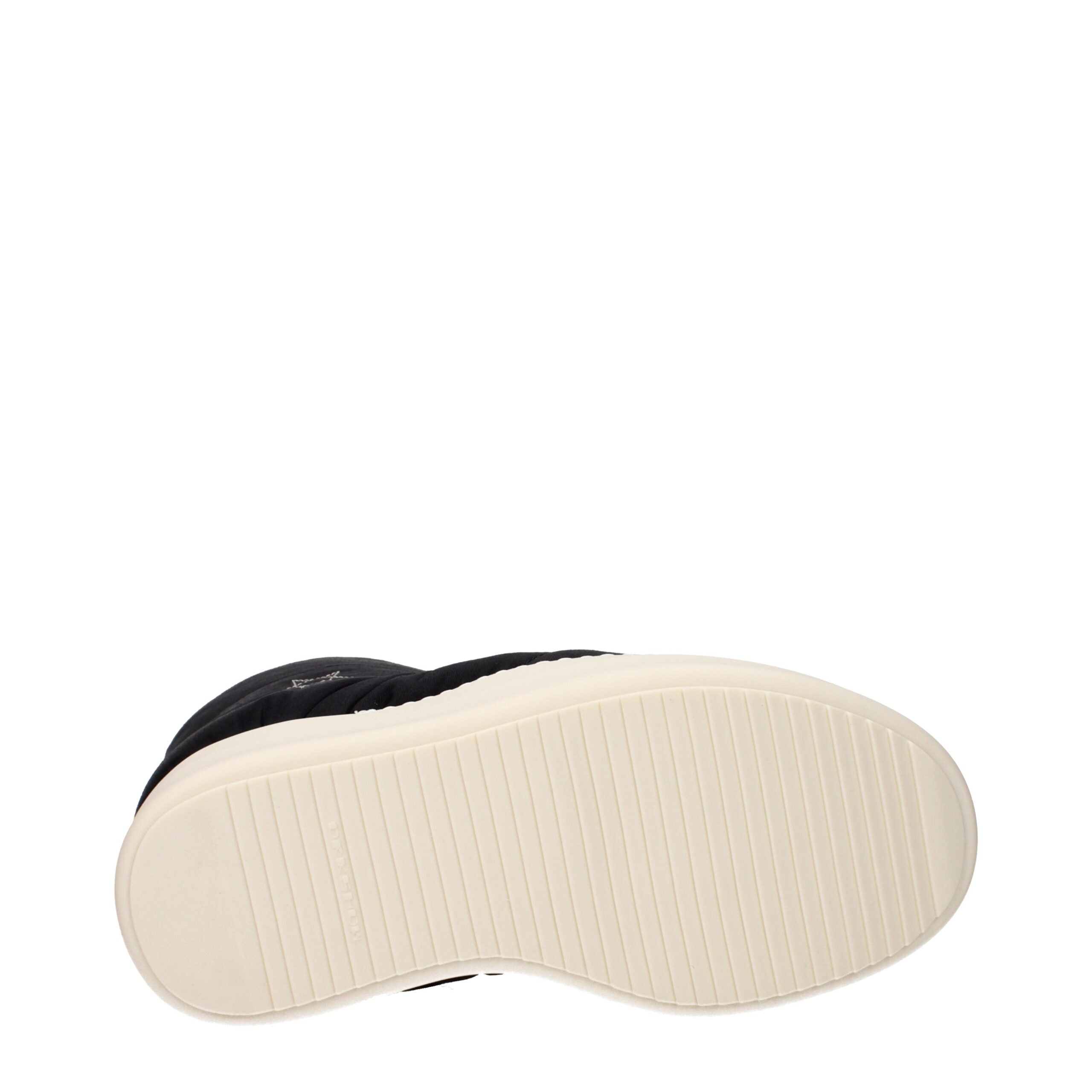 Black Fabric Ankle Boots