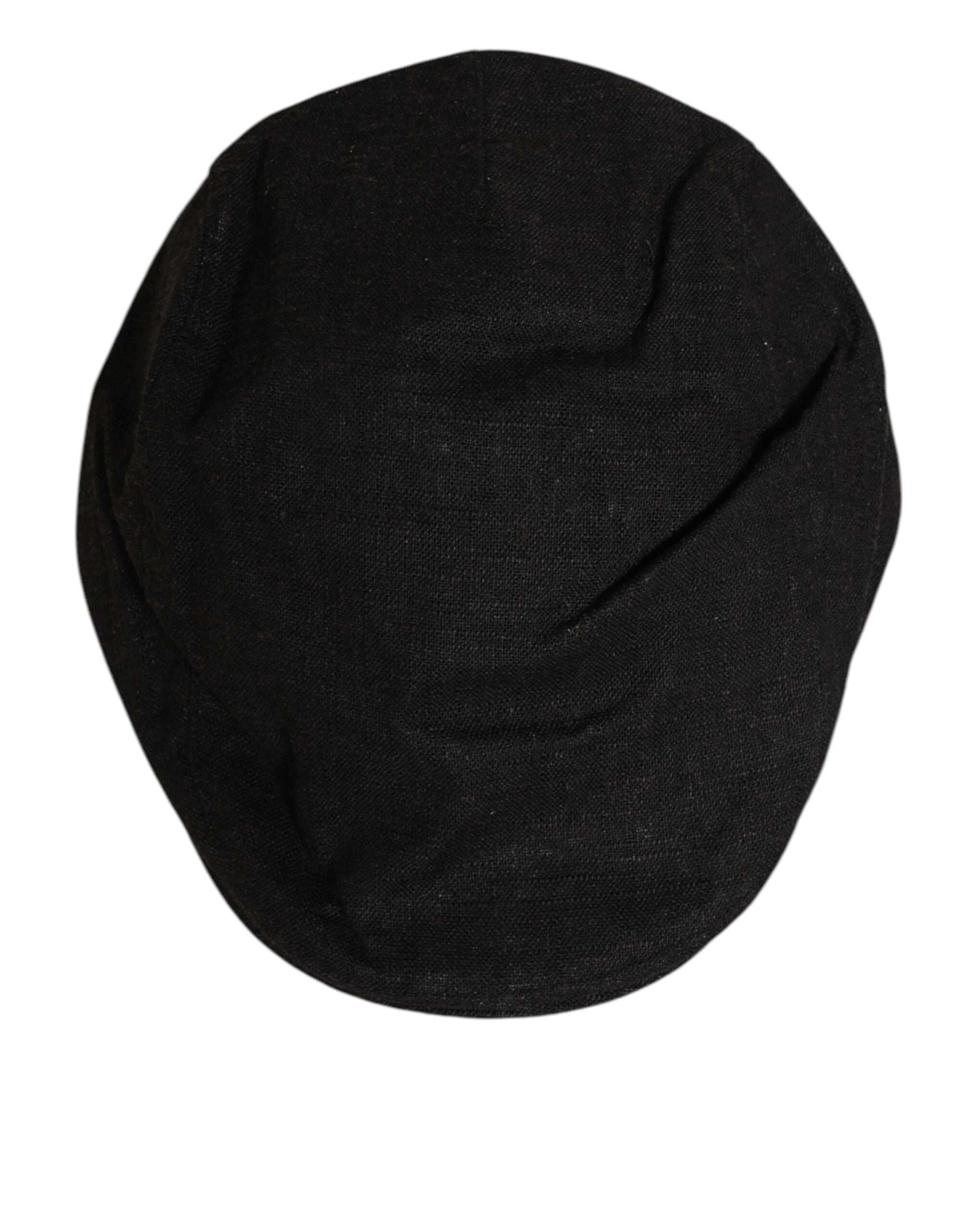 Black Cotton DG Logo Newsboy Cloth Capello Hat