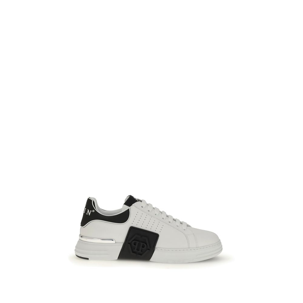 White Calf Leather Bos Taurus Athletic Sneakers