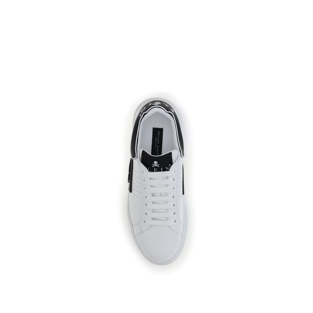 White Calf Leather Bos Taurus Athletic Sneakers