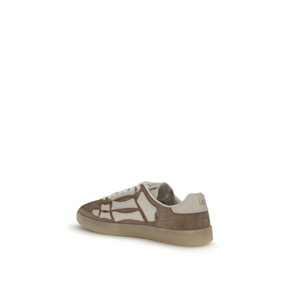 Beige Calf Leather Bos Taurus Athletic Sneakers