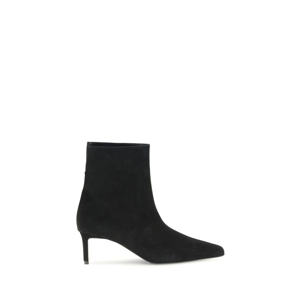 Black Leather Ankle Boots