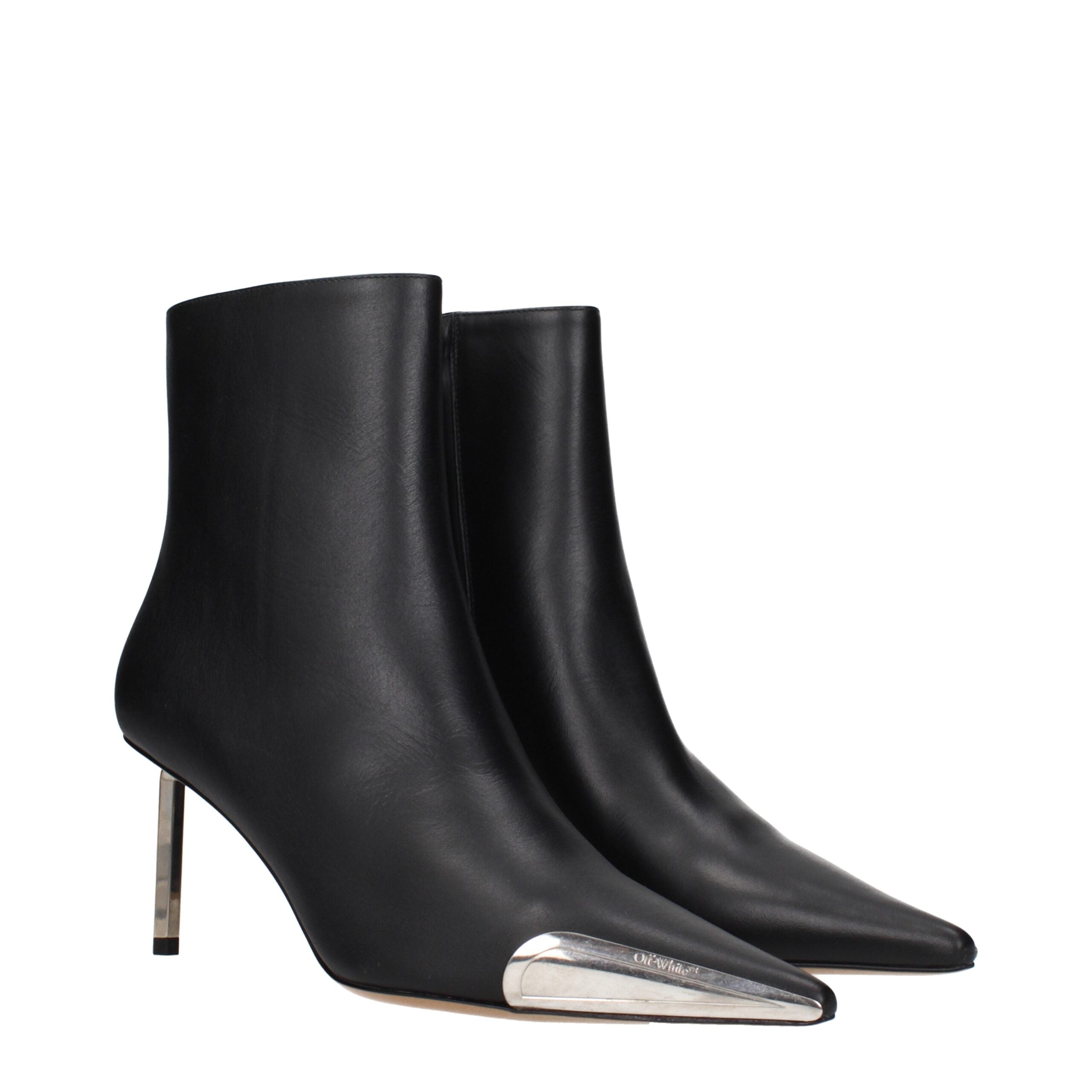 Black Leather Ankle Boots