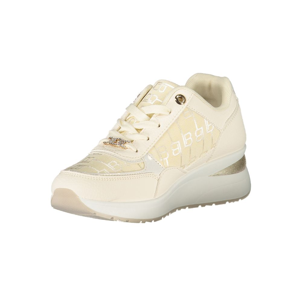 White Polyester Women Sneaker