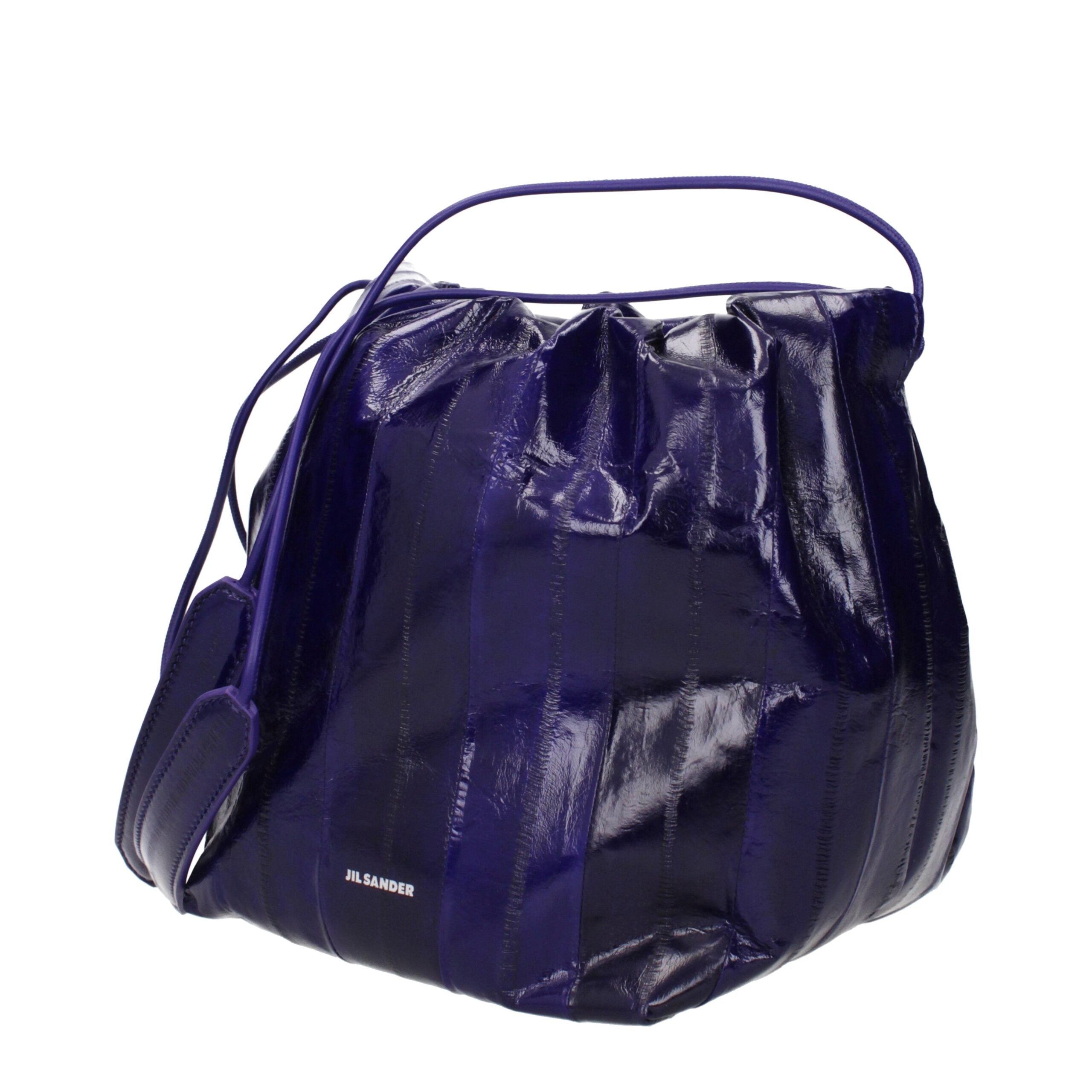 Purple Leather Shoulder Bag