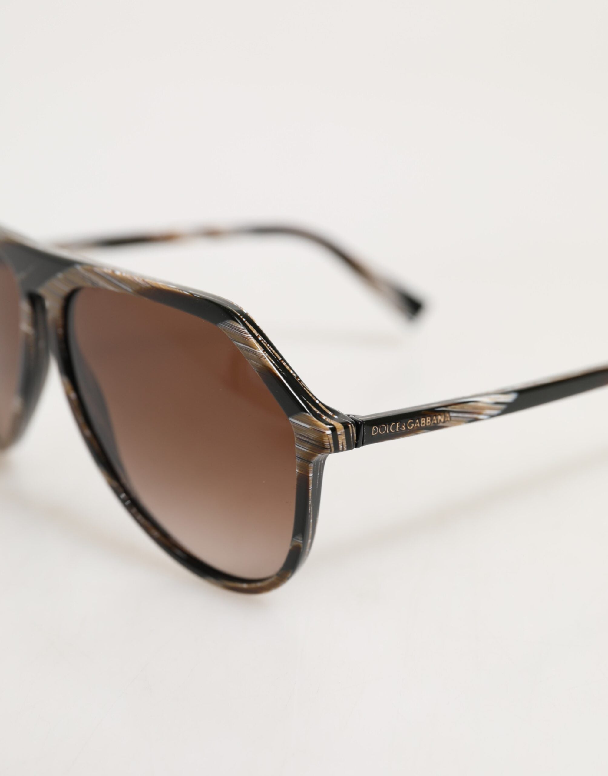 Brown Full Rim Acetate Pilot Eyewear Sunglasses