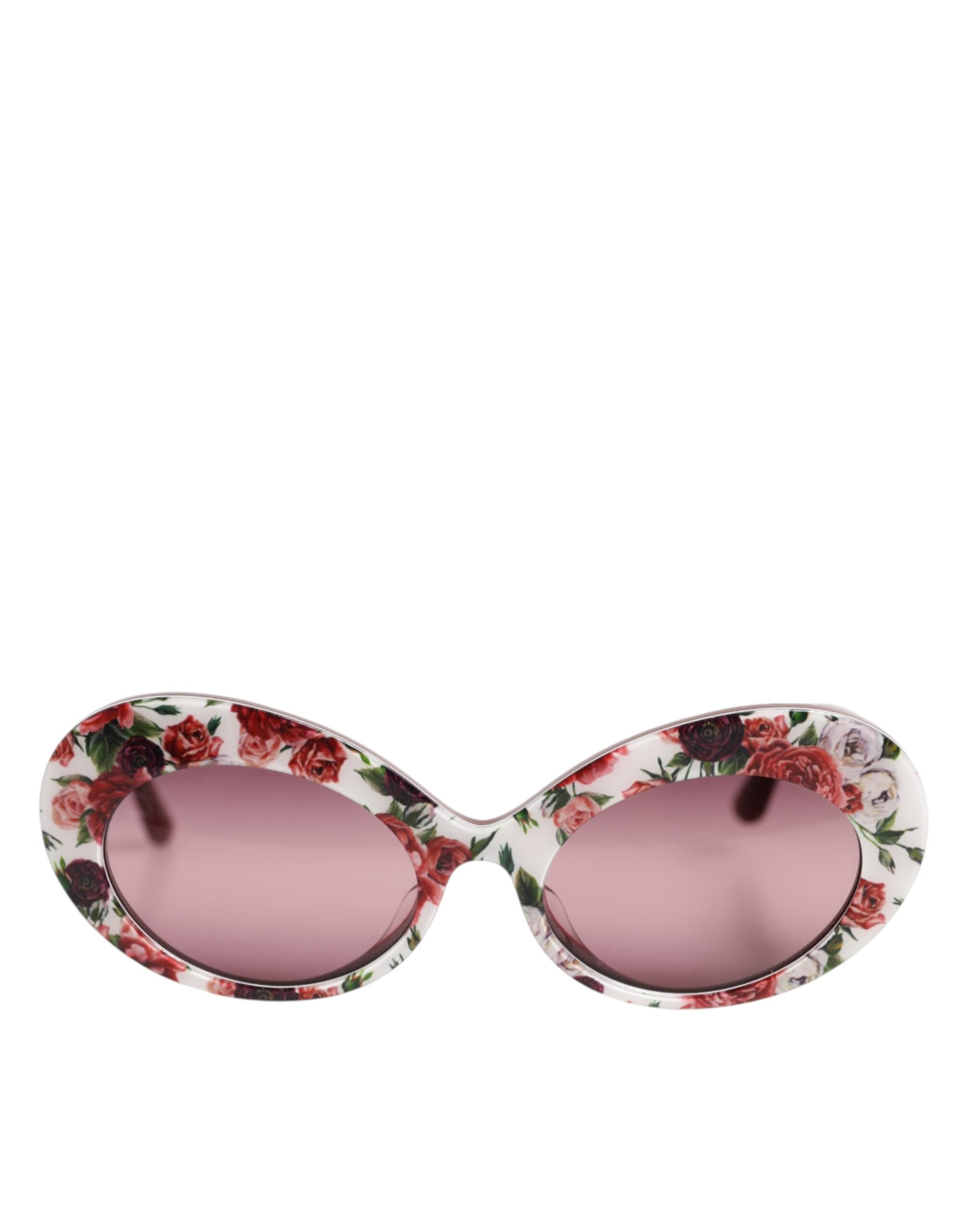 Floral Printed Acetate Oval Eyewear Sunglasses