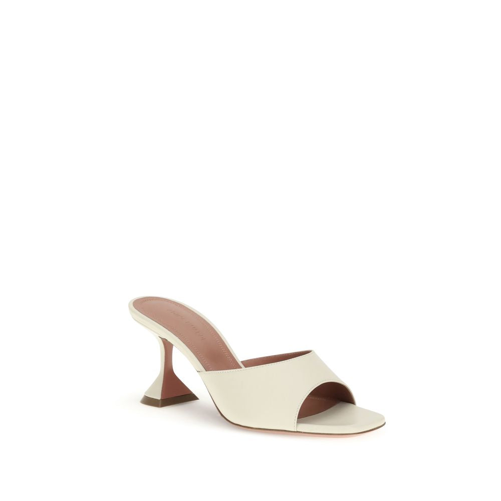 Cream Calf Leather Bos Taurus Flat Sandals