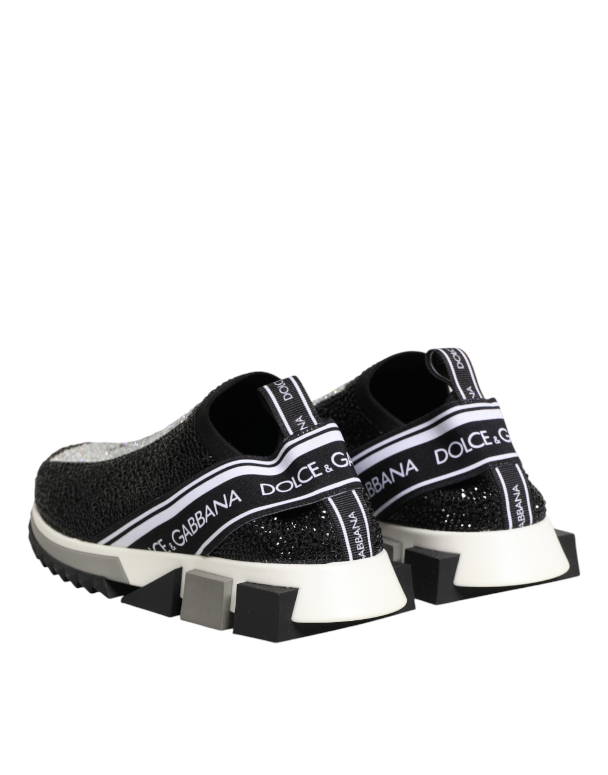 Black Silver Slip On Sorrento Sneakers Shoes