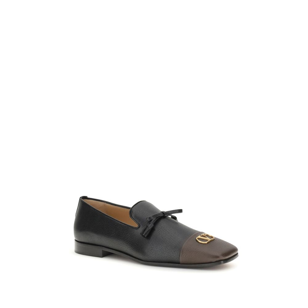 Black Leather Slip-On Loafers