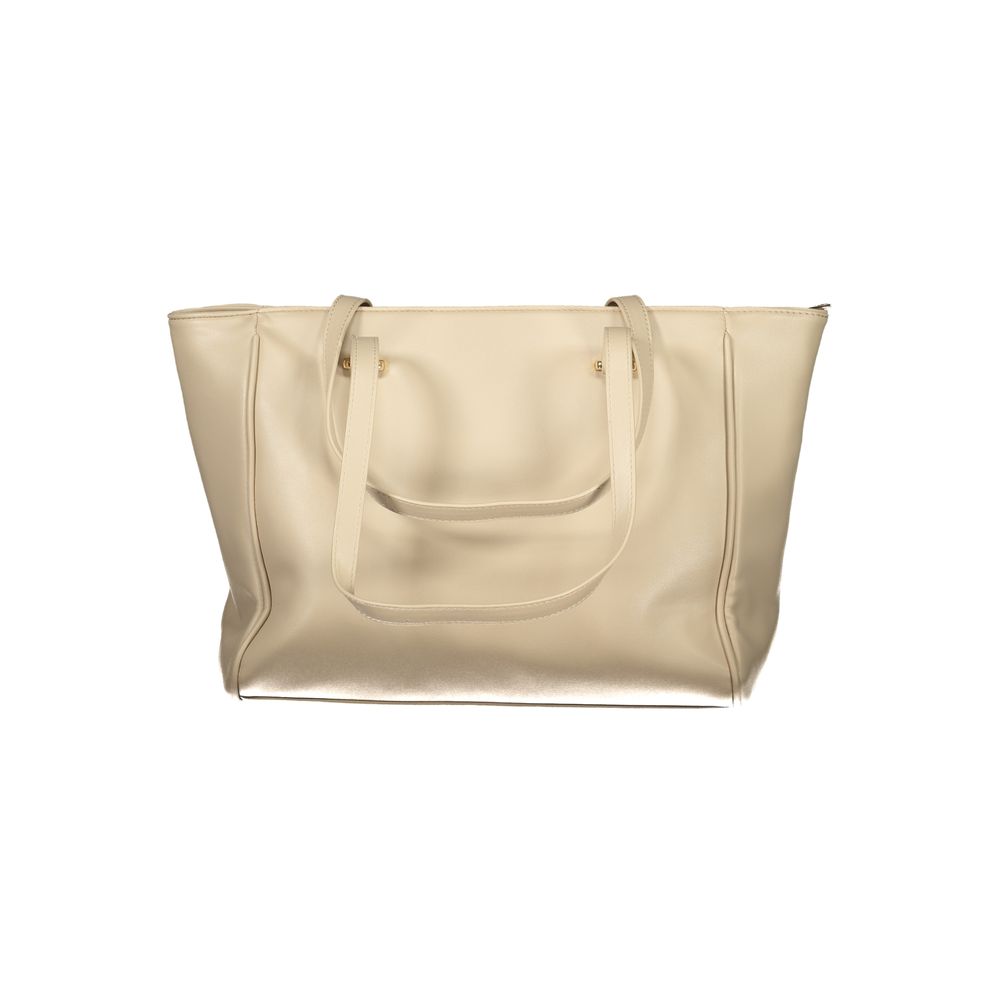 Beige PVC Women Handbag
