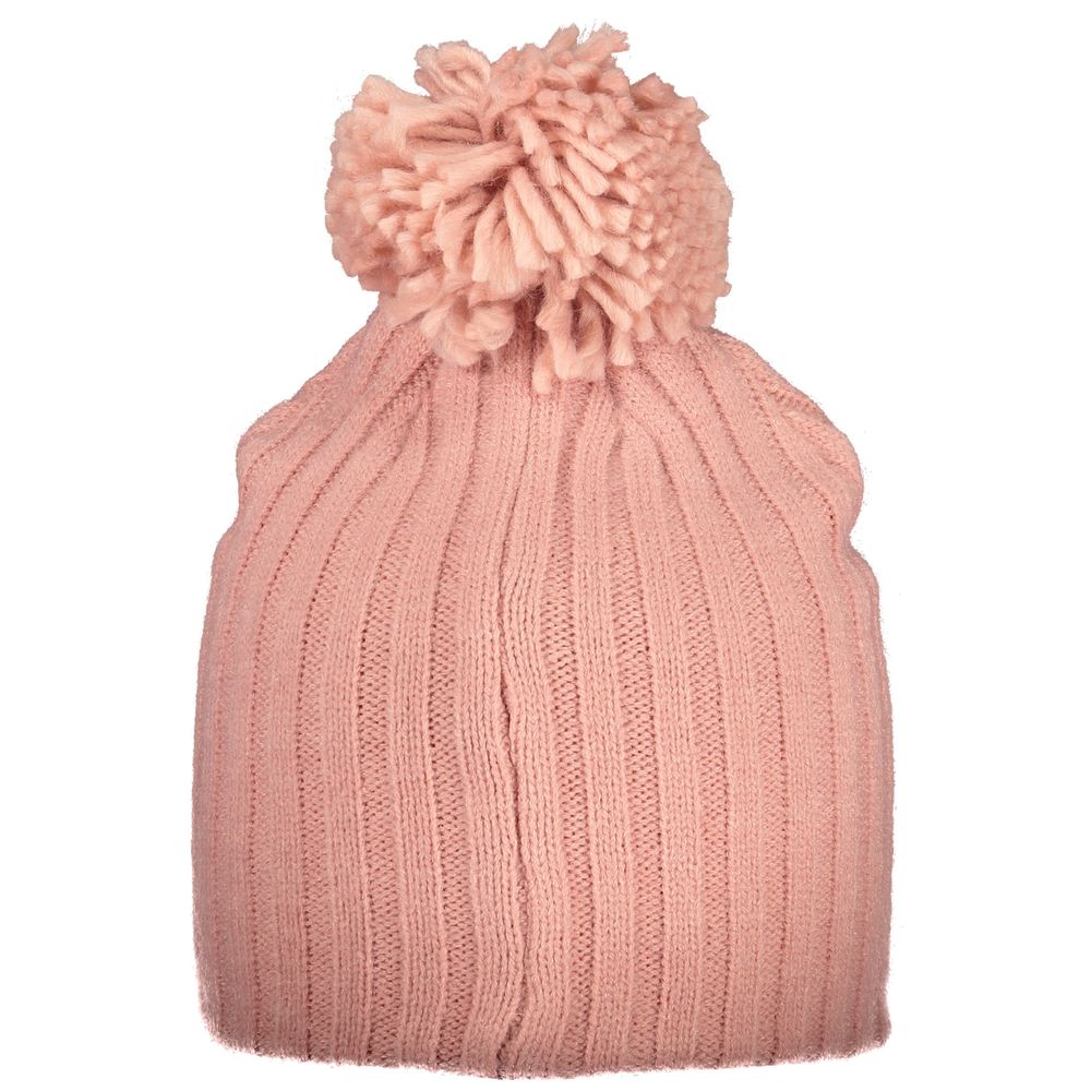 Pink Polyester Women Hat