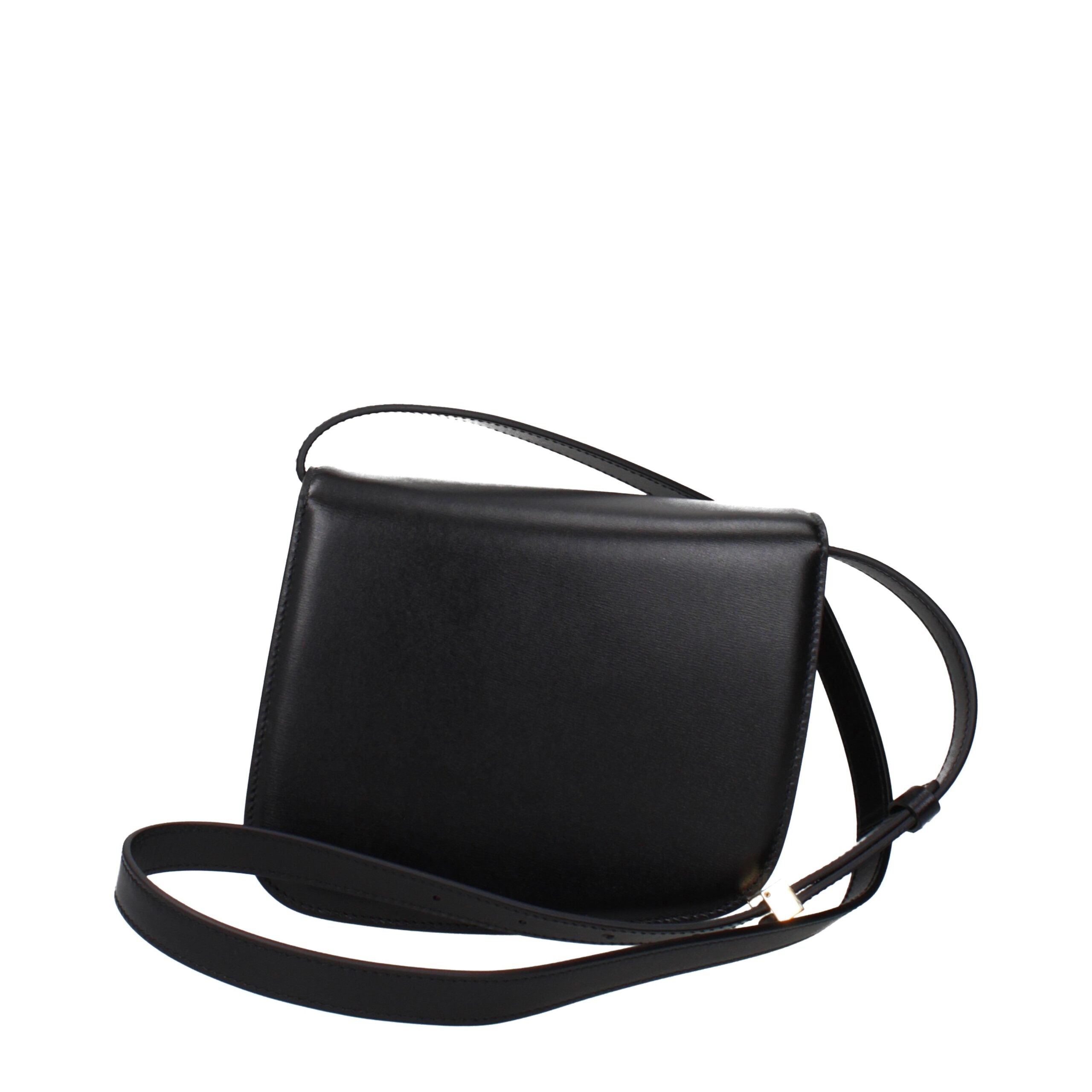 Black Leather Crossbody Bag