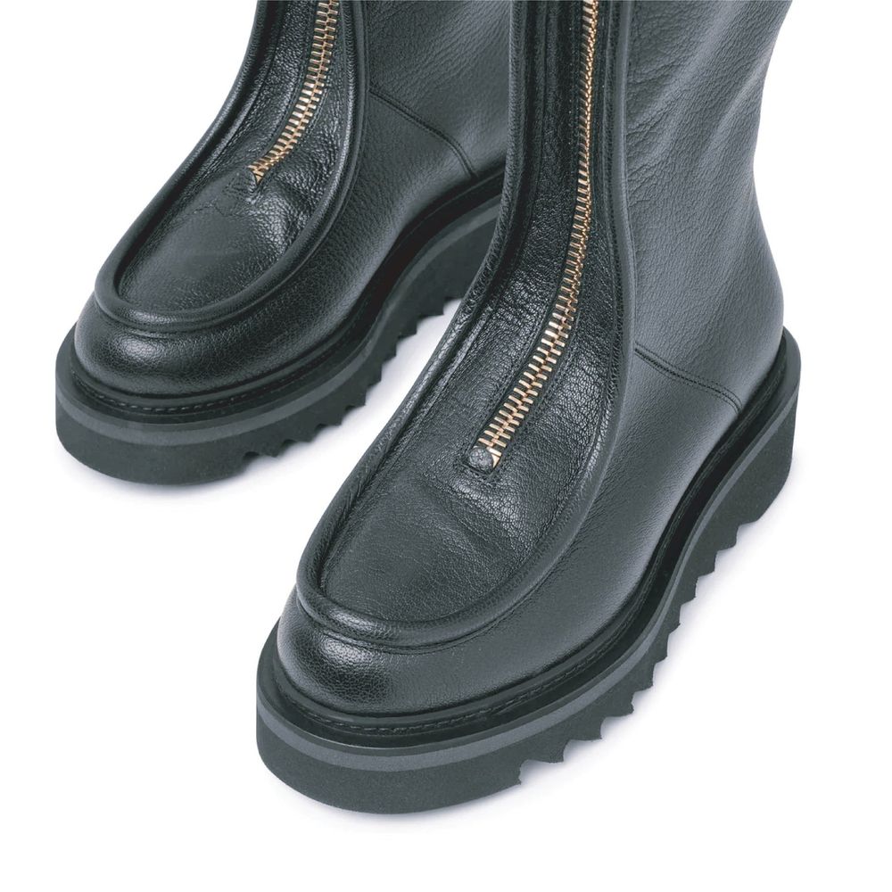 Black Calfskin Boots