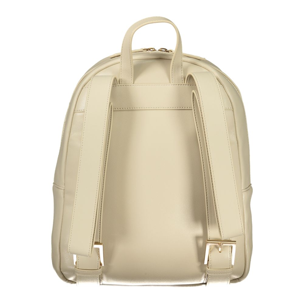 Beige Polyethylene Backpack