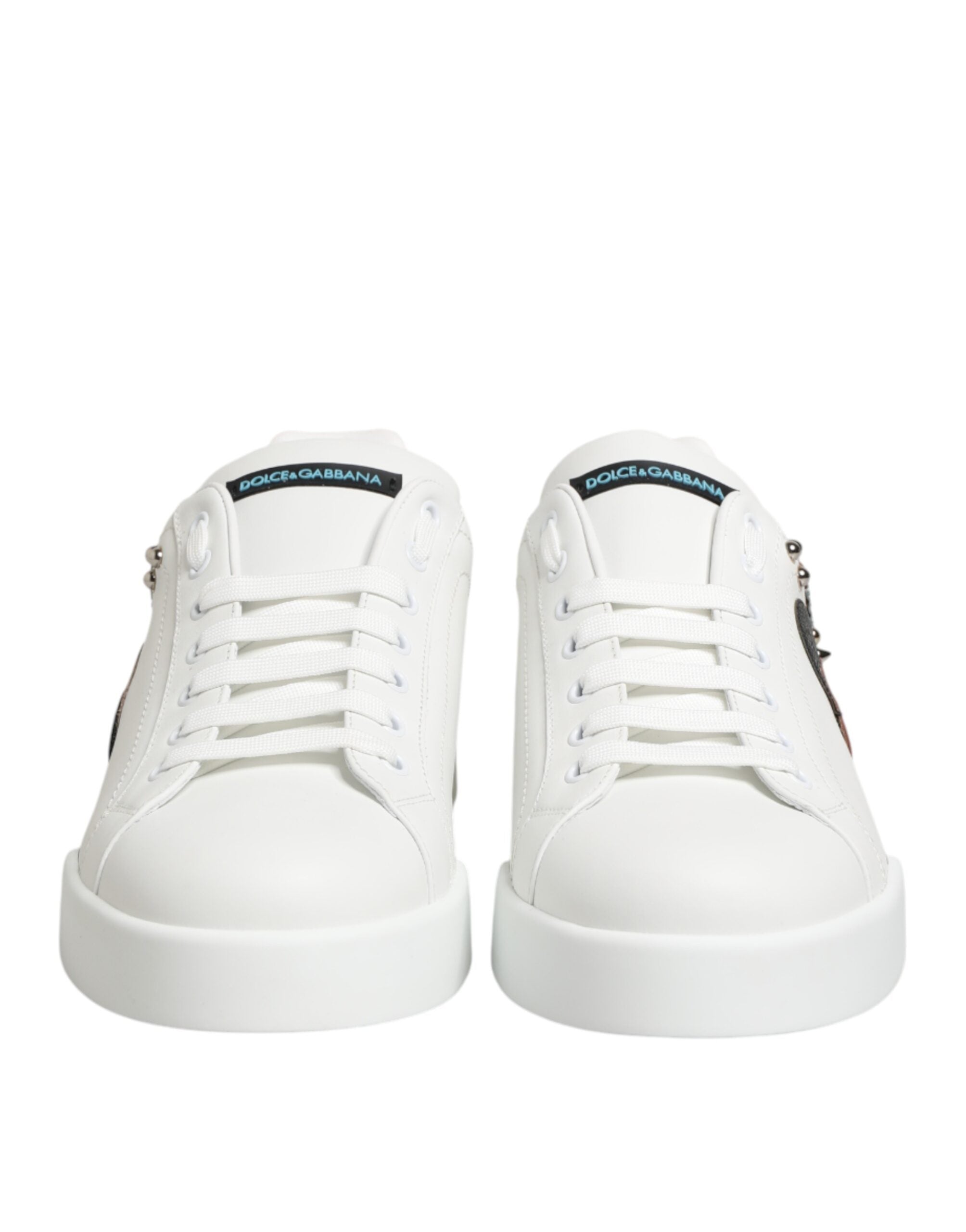 White Leather #DGFAMILY Men Sneakers Shoes