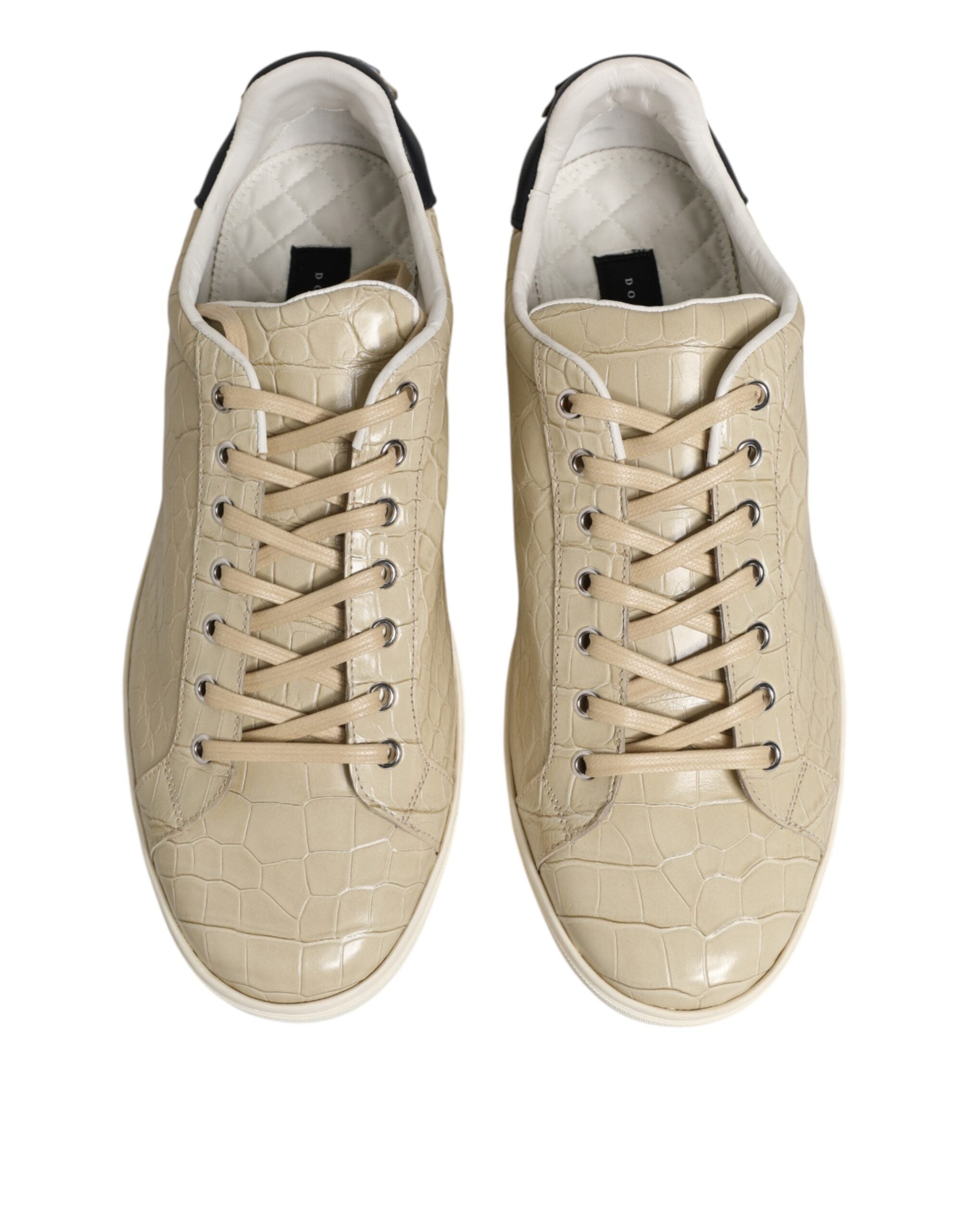 Béžové kožené tenisky London Low Top