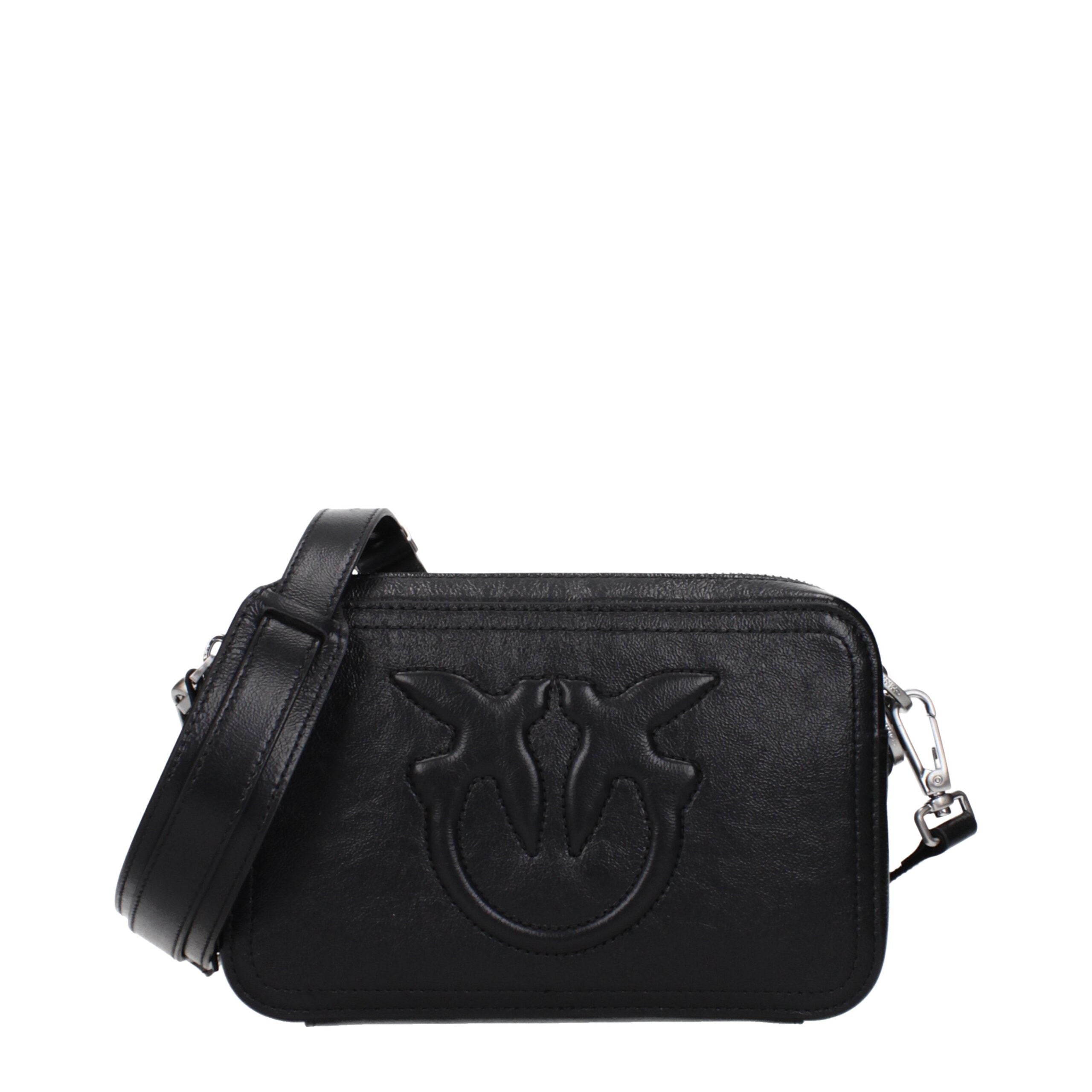 Black Leather Crossbody Bag