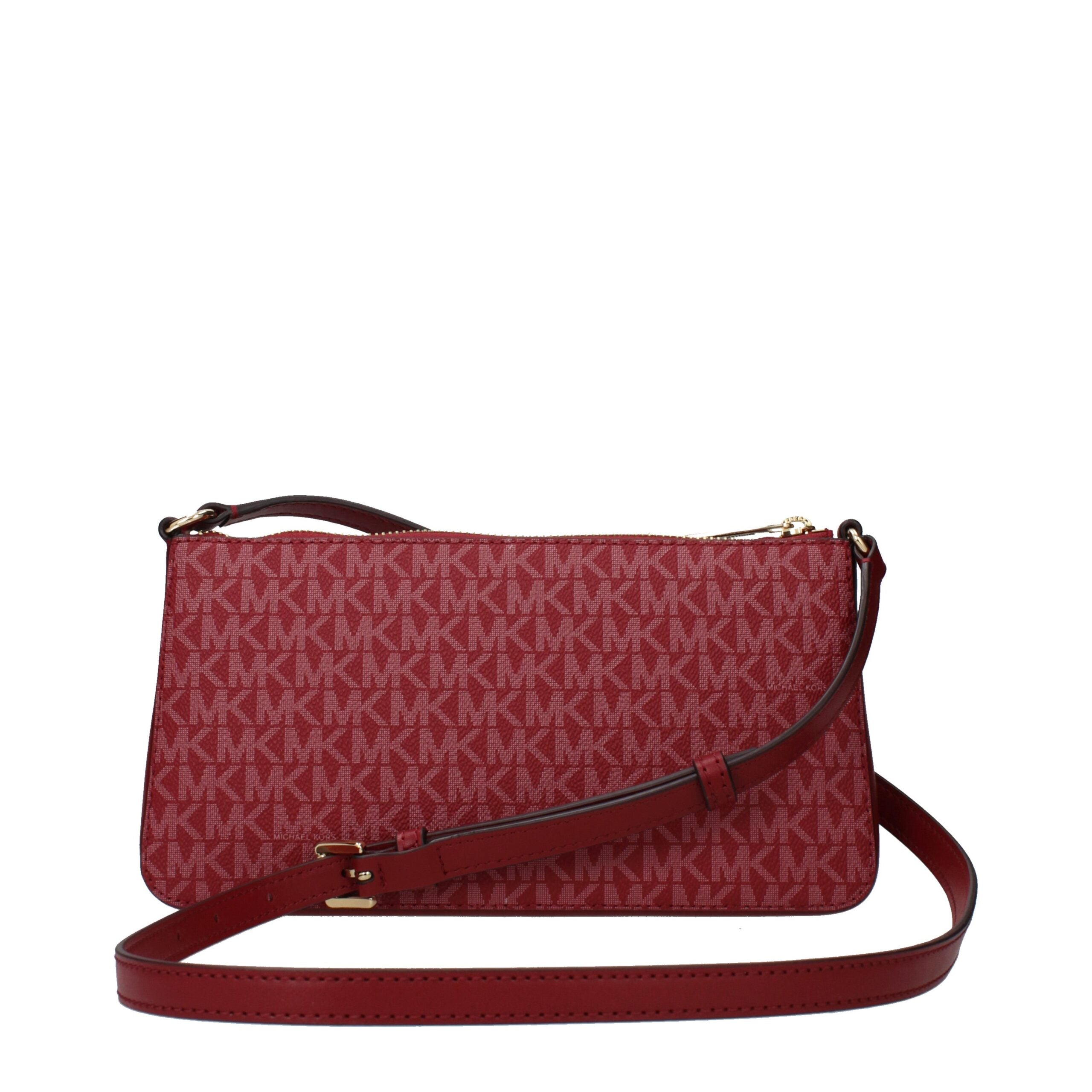 Red Fabric Crossbody Bag