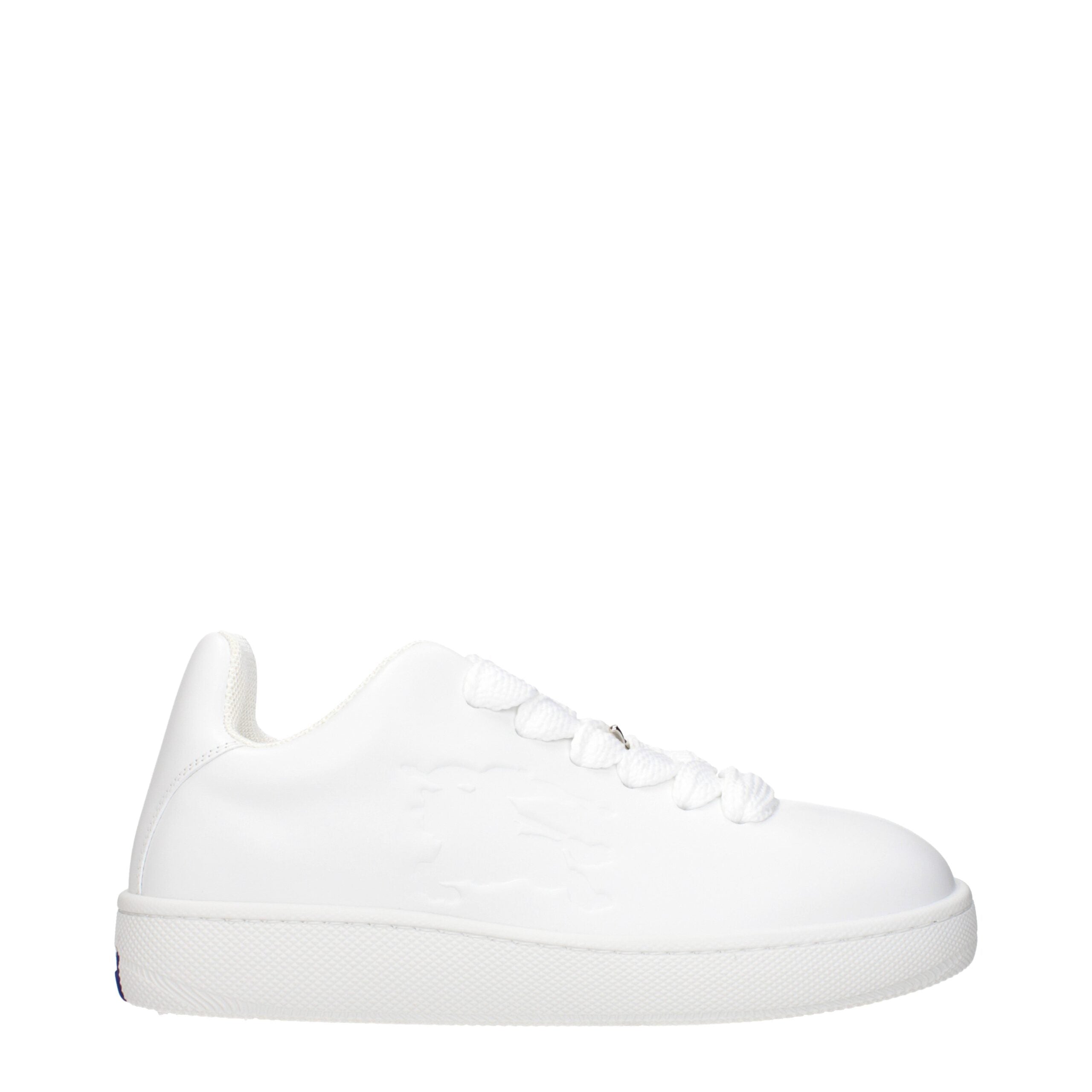 White Leather Low Top Sneakers