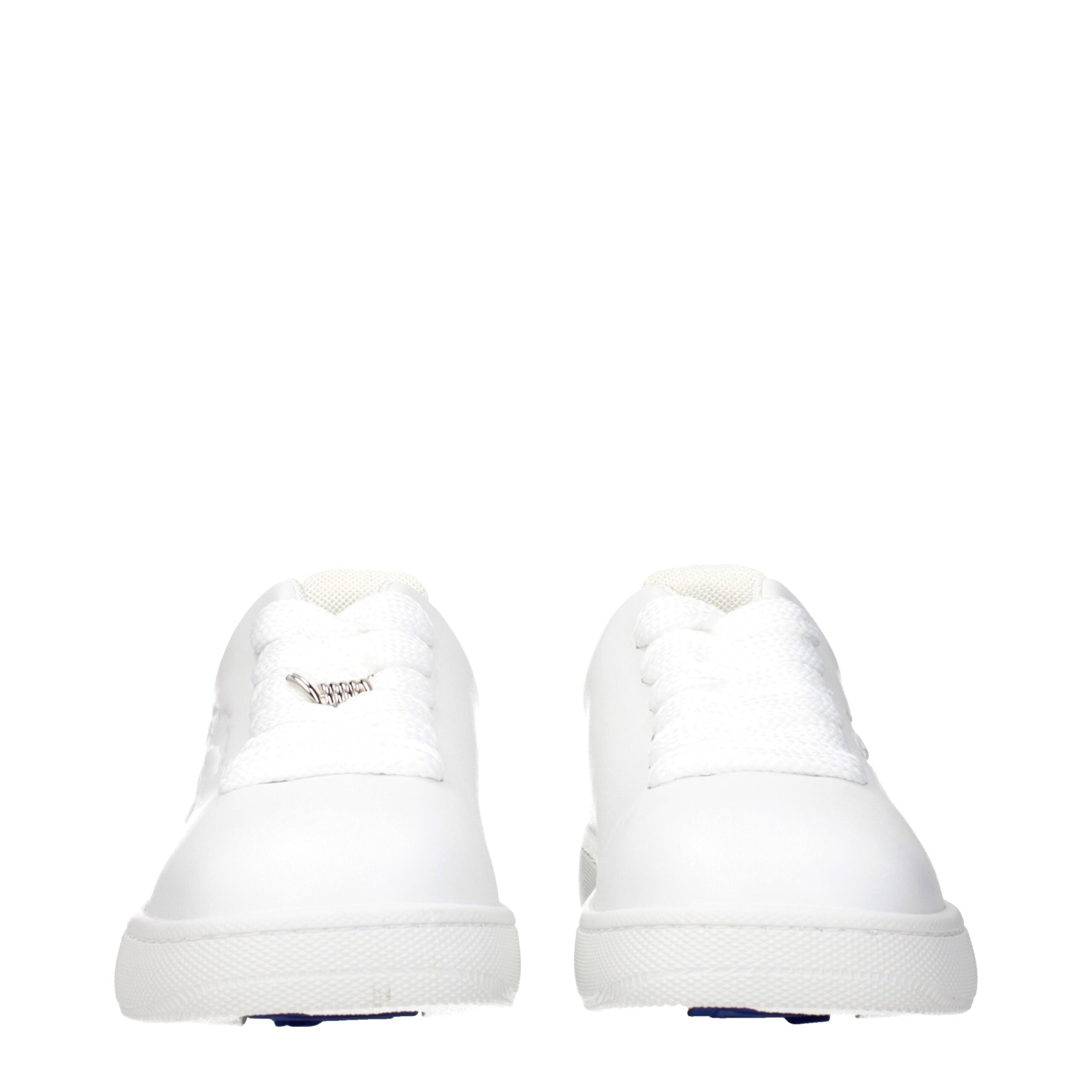 White Leather Low Top Sneakers